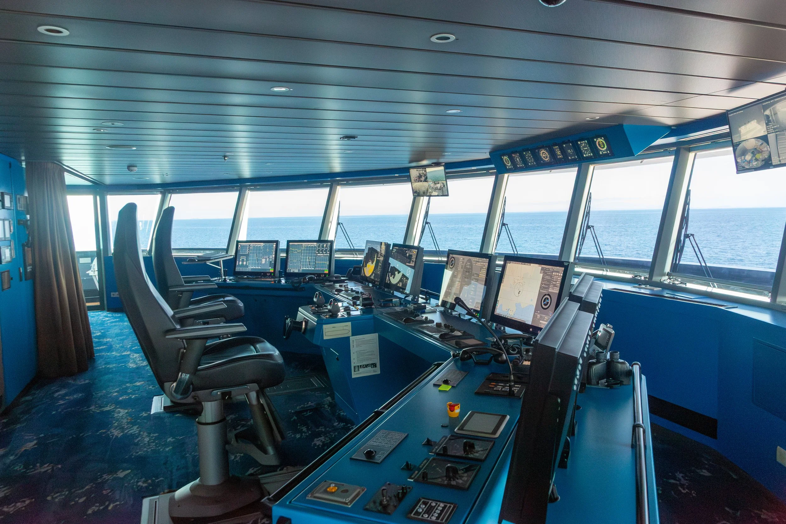  After arriving back on ship we enjoyed a visit to the bridge 