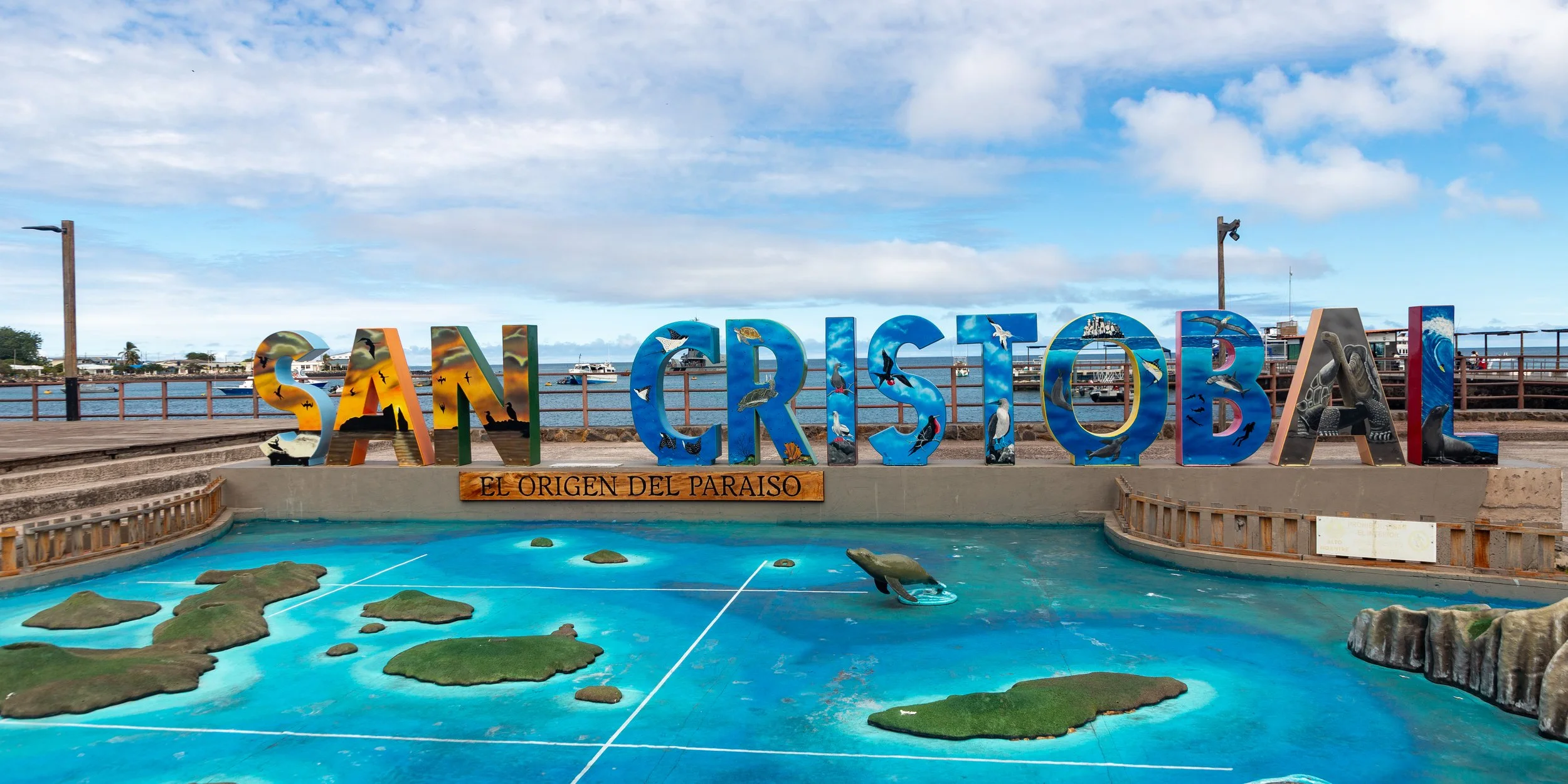  Map of the islands at San Cristobal main dock 