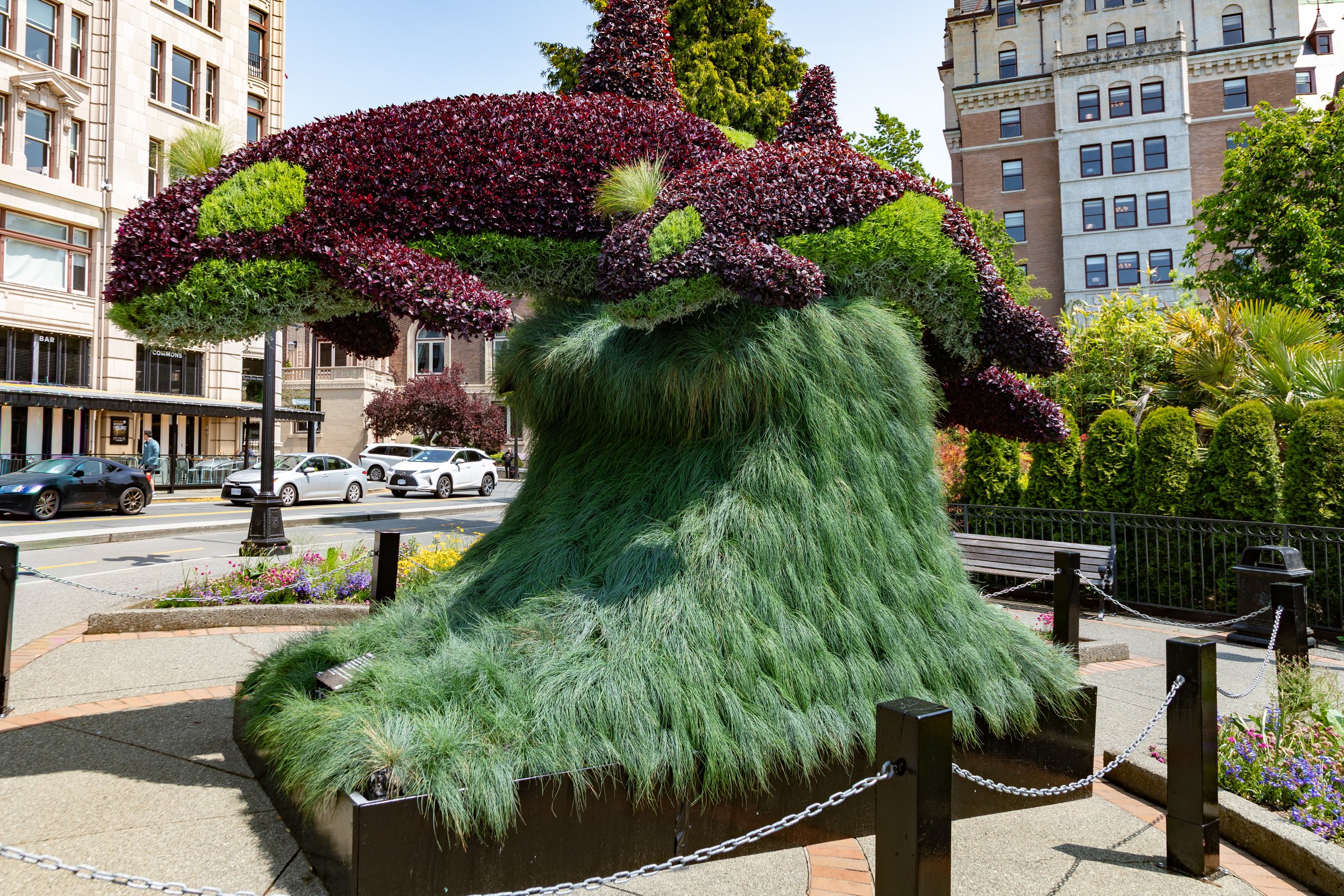  Plant sculpture on the grounds of the Empress Hotel 