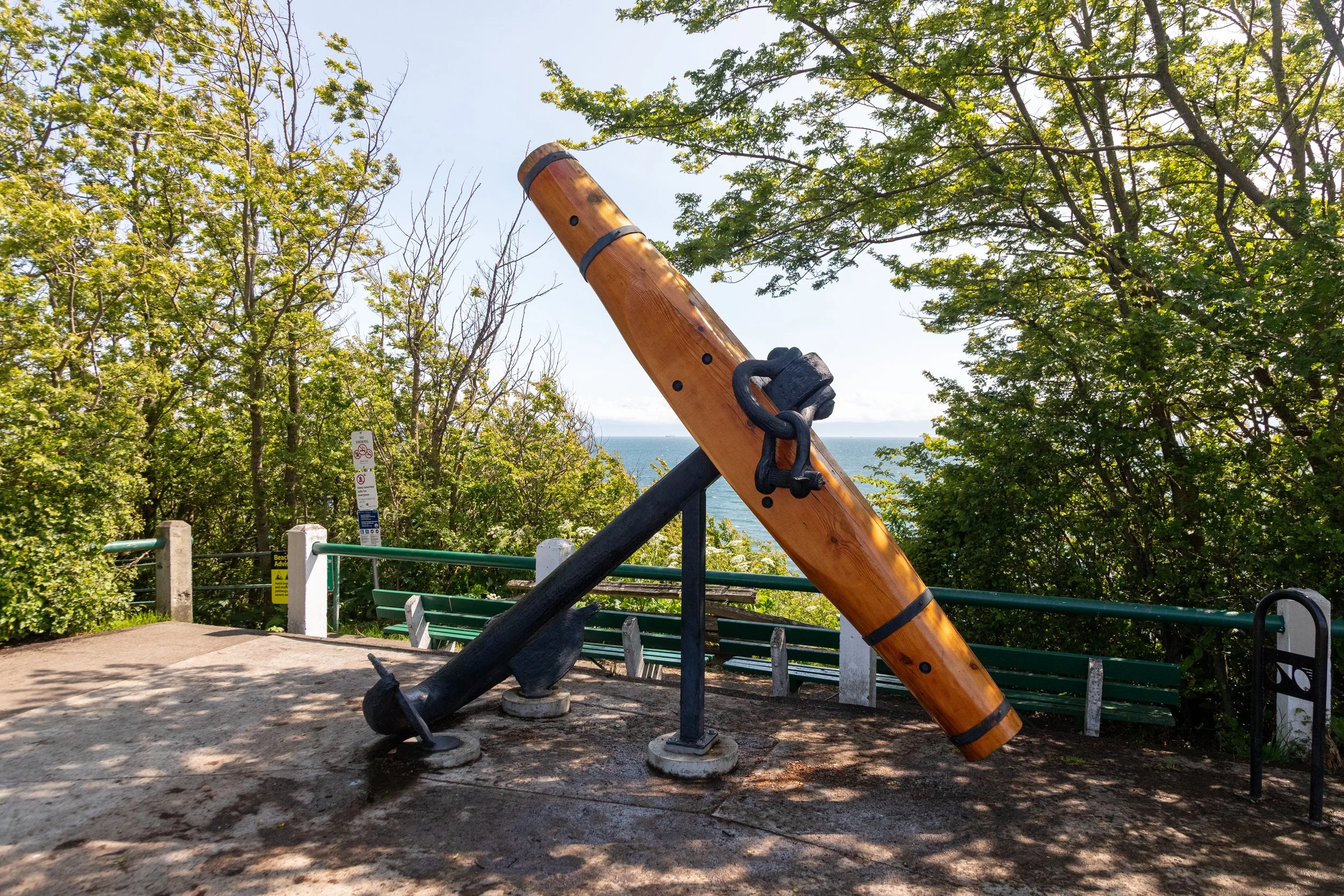  Refurbished historic anchor at the end of the Trans Canada Highway 