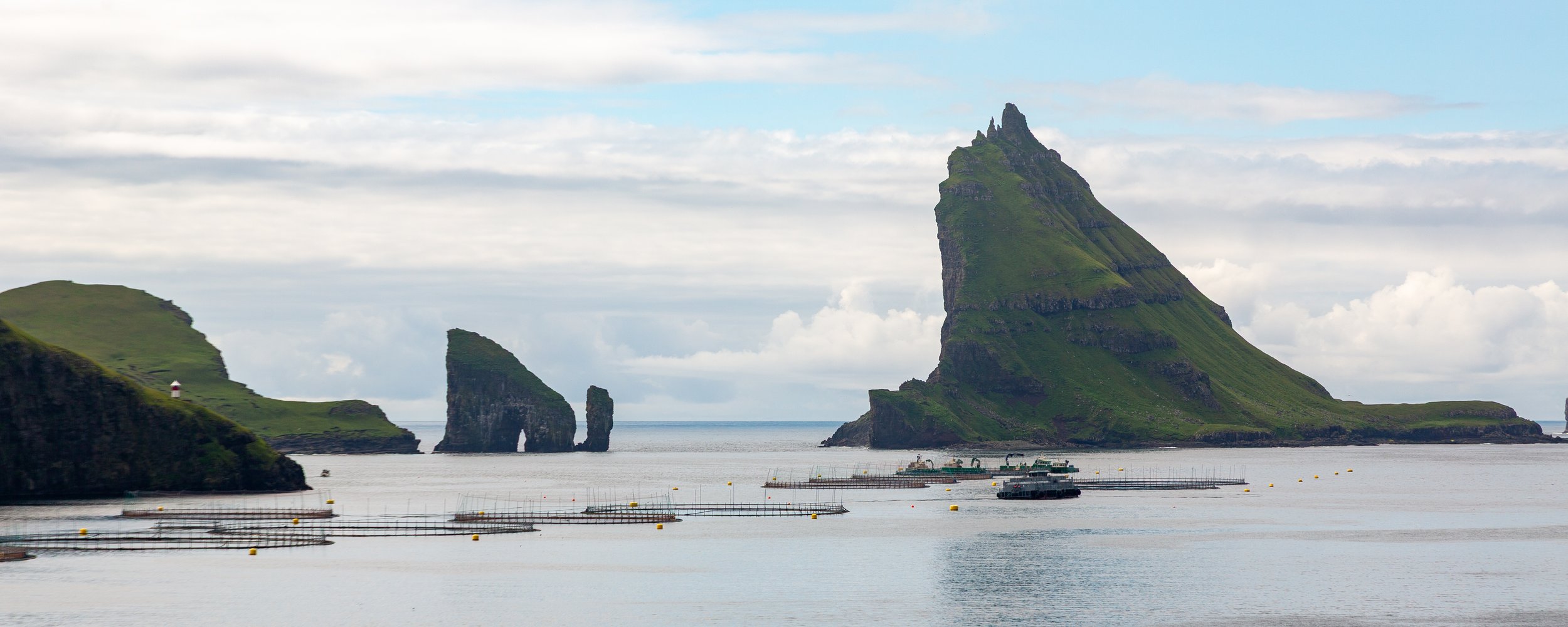 Islands at the end of the fjord leading leading into the north Atlantic 