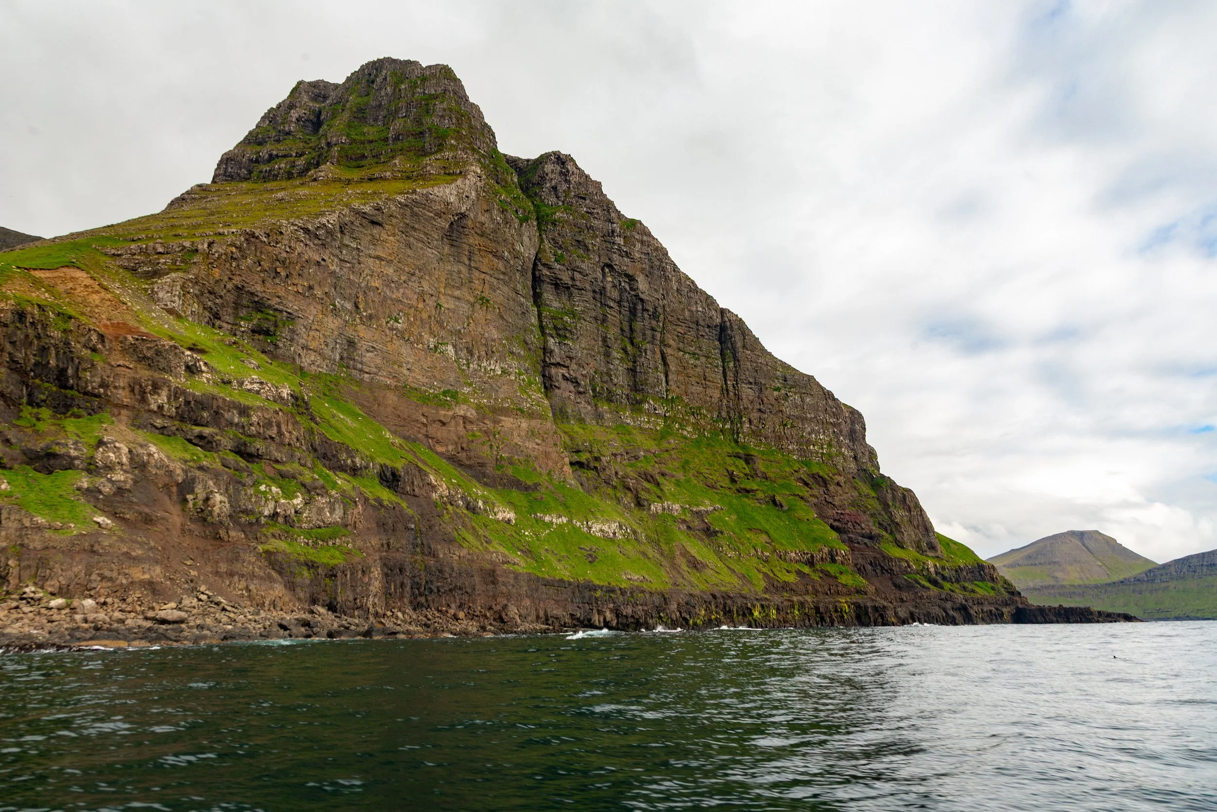  Looking up the coast rugged coastline cut by the fjord 