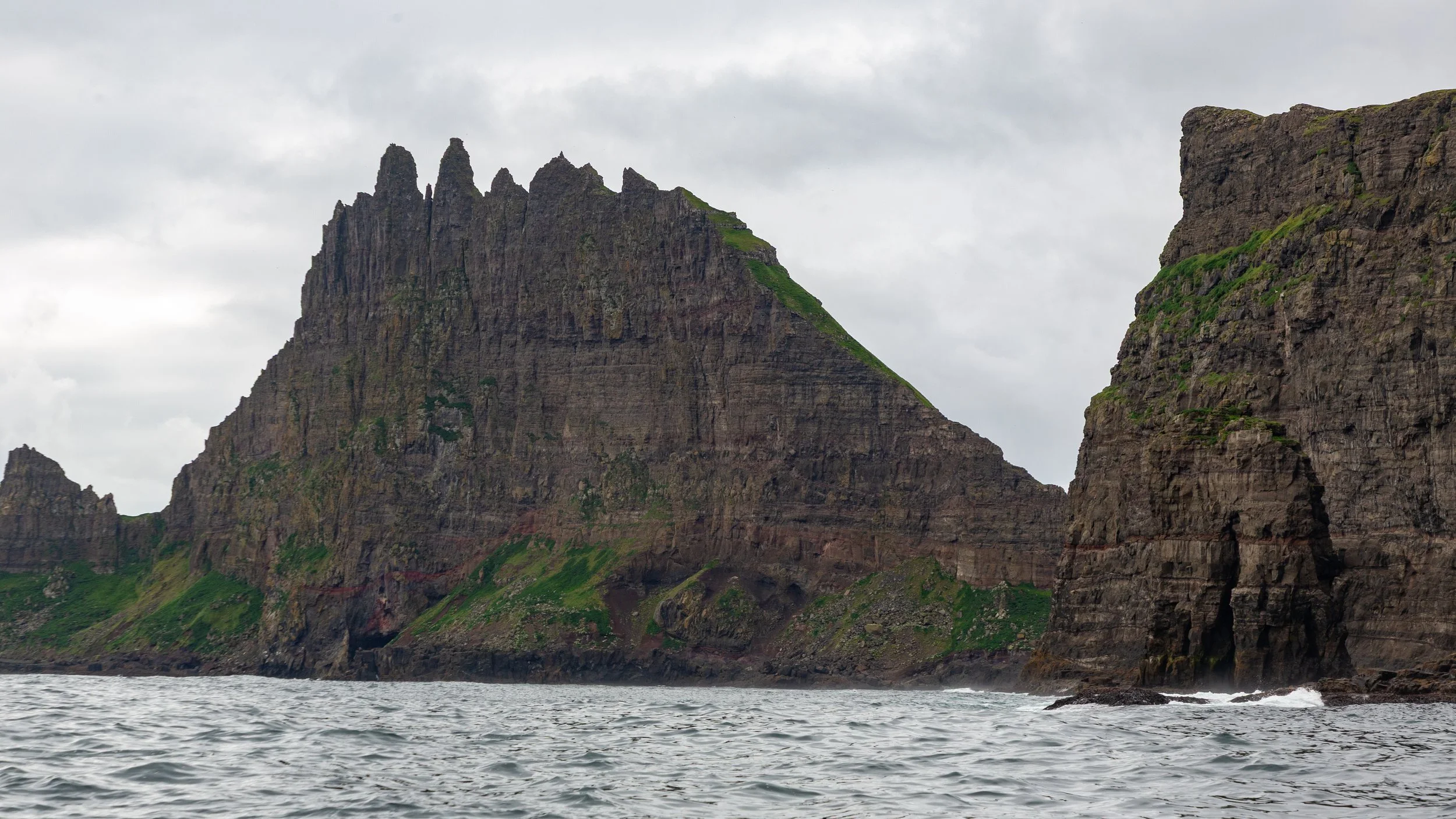  Rugged coastline on the southern edge of Vagar Island 
