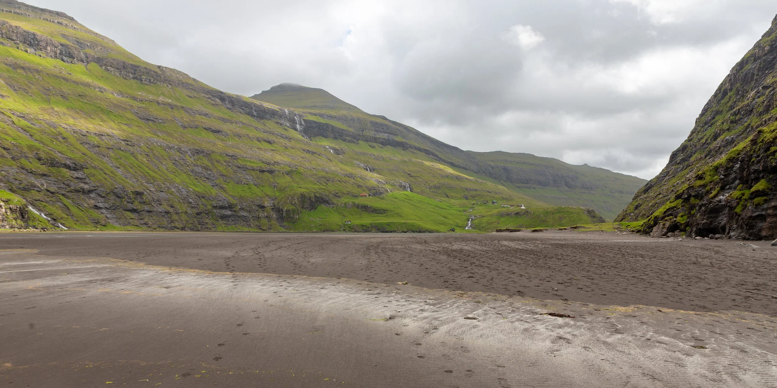  Walking on the sand that separates the lagoon from the Atlantic coast 