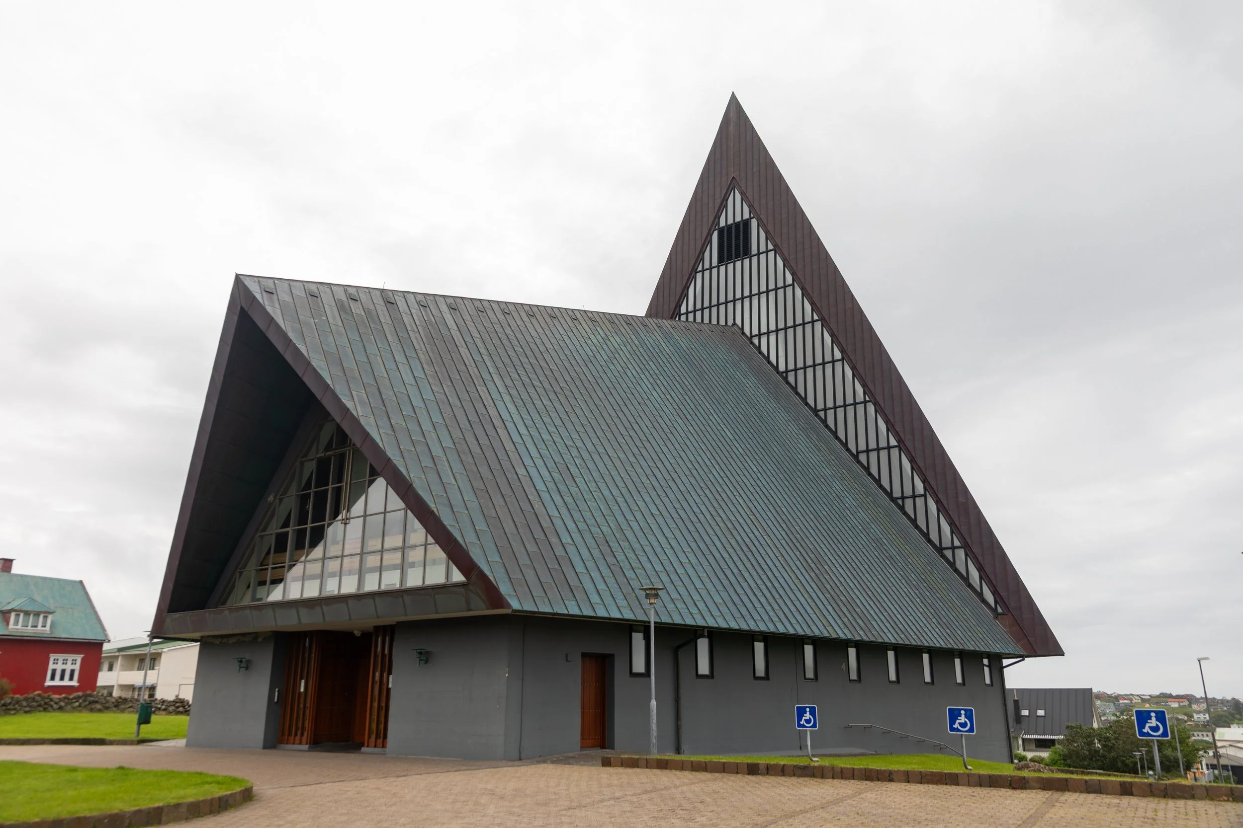  The tower of Vesturkirkjan (1975) (Church of Western Tórshavn)’s 41m is prominent on the skyline    