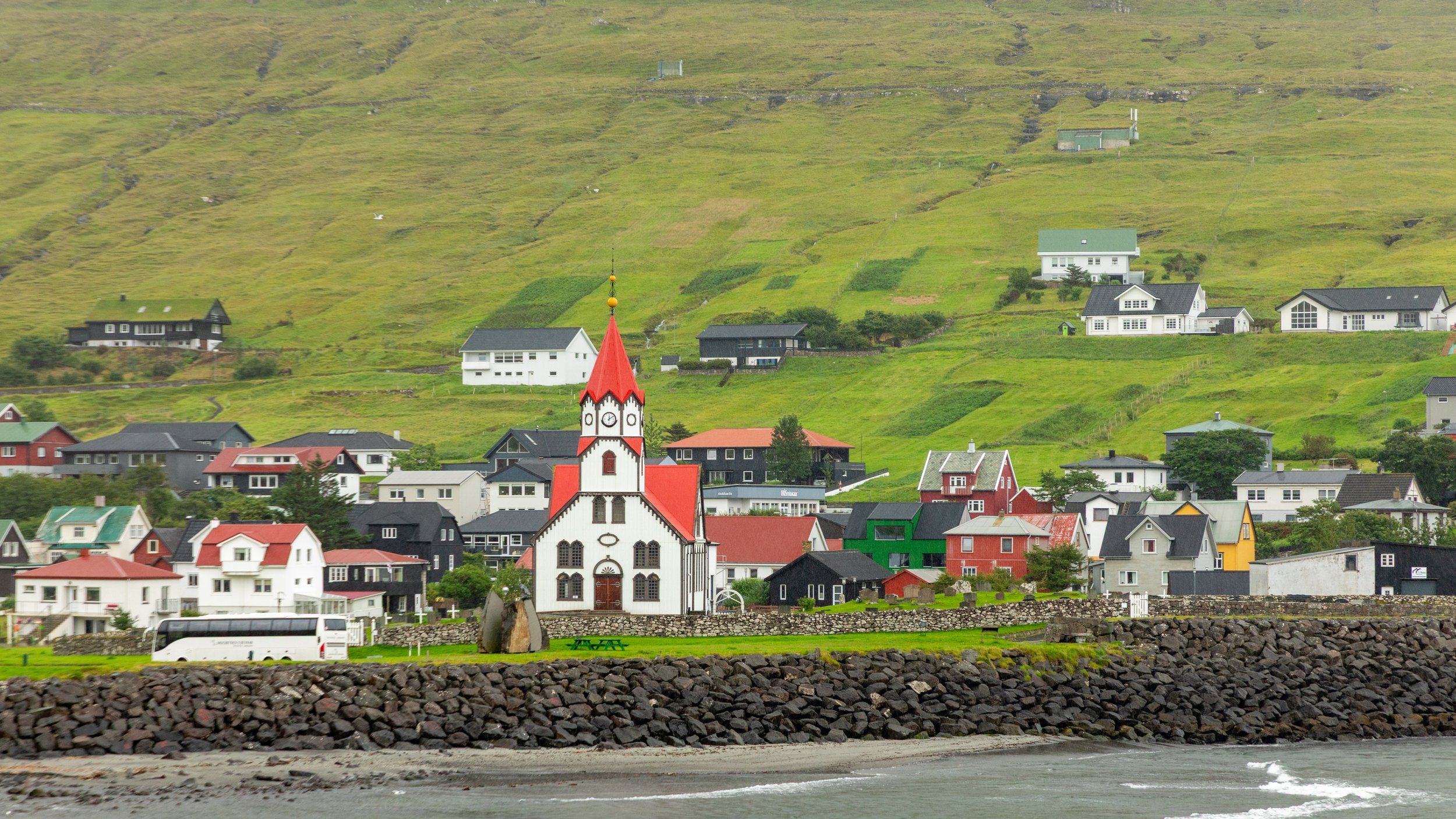  Sandavágur (meaning sandy bay), a small town on the south coast of Vágar  