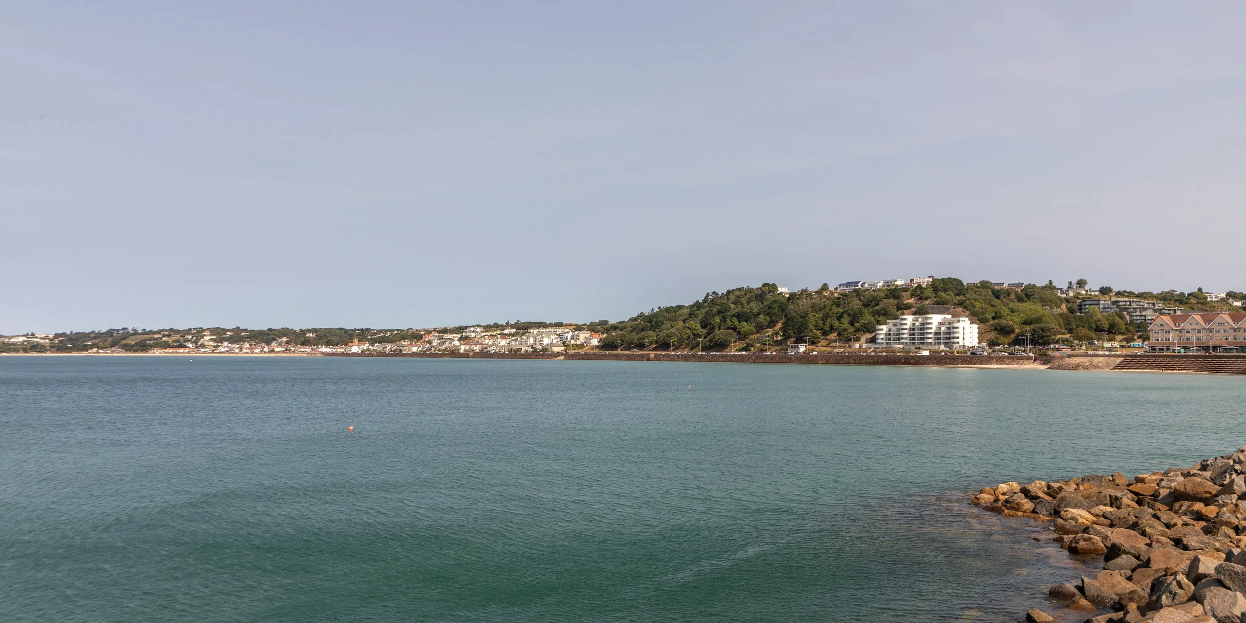  Looking across Saint Aubins Bay at high tide 