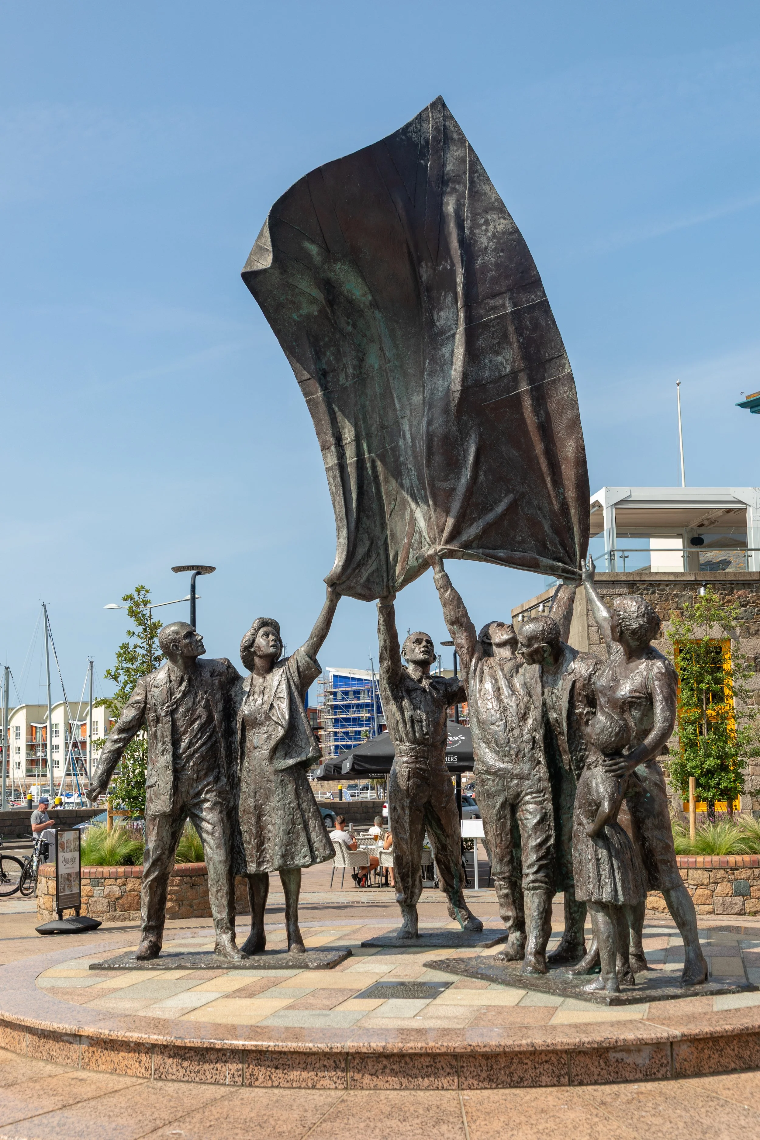  Liberation Sculpture in Liberation Square, commissioned to commemorate the 50th anniversary of Jersey's liberation 