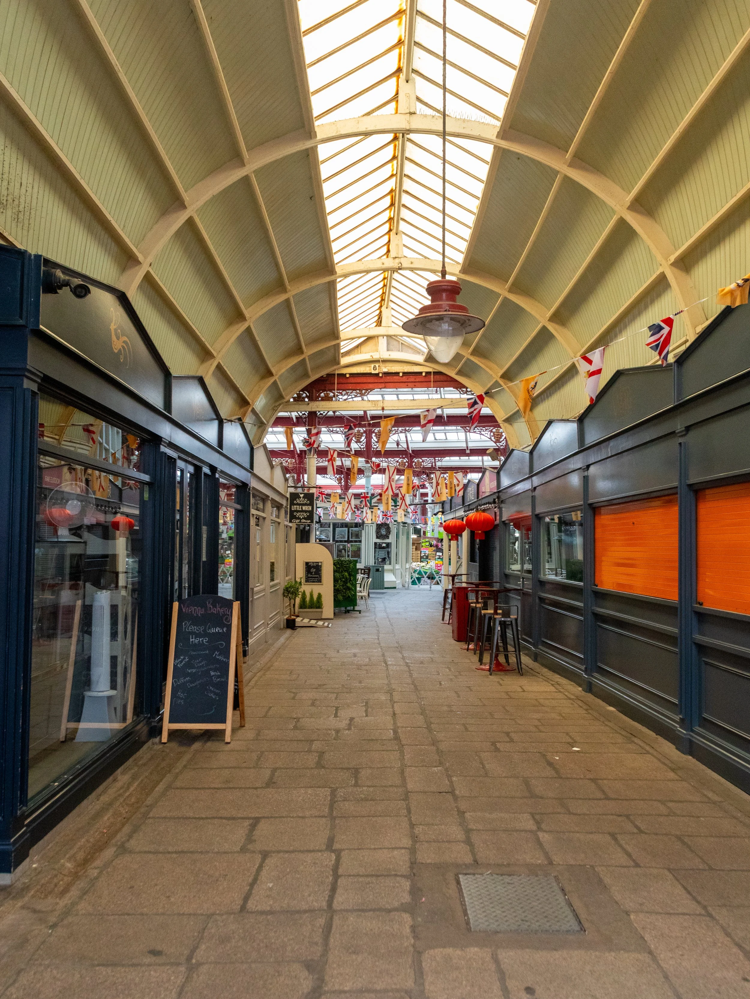  St Helier Central Market, located within a Victorian arcade structure that was rebuilt in 1881 