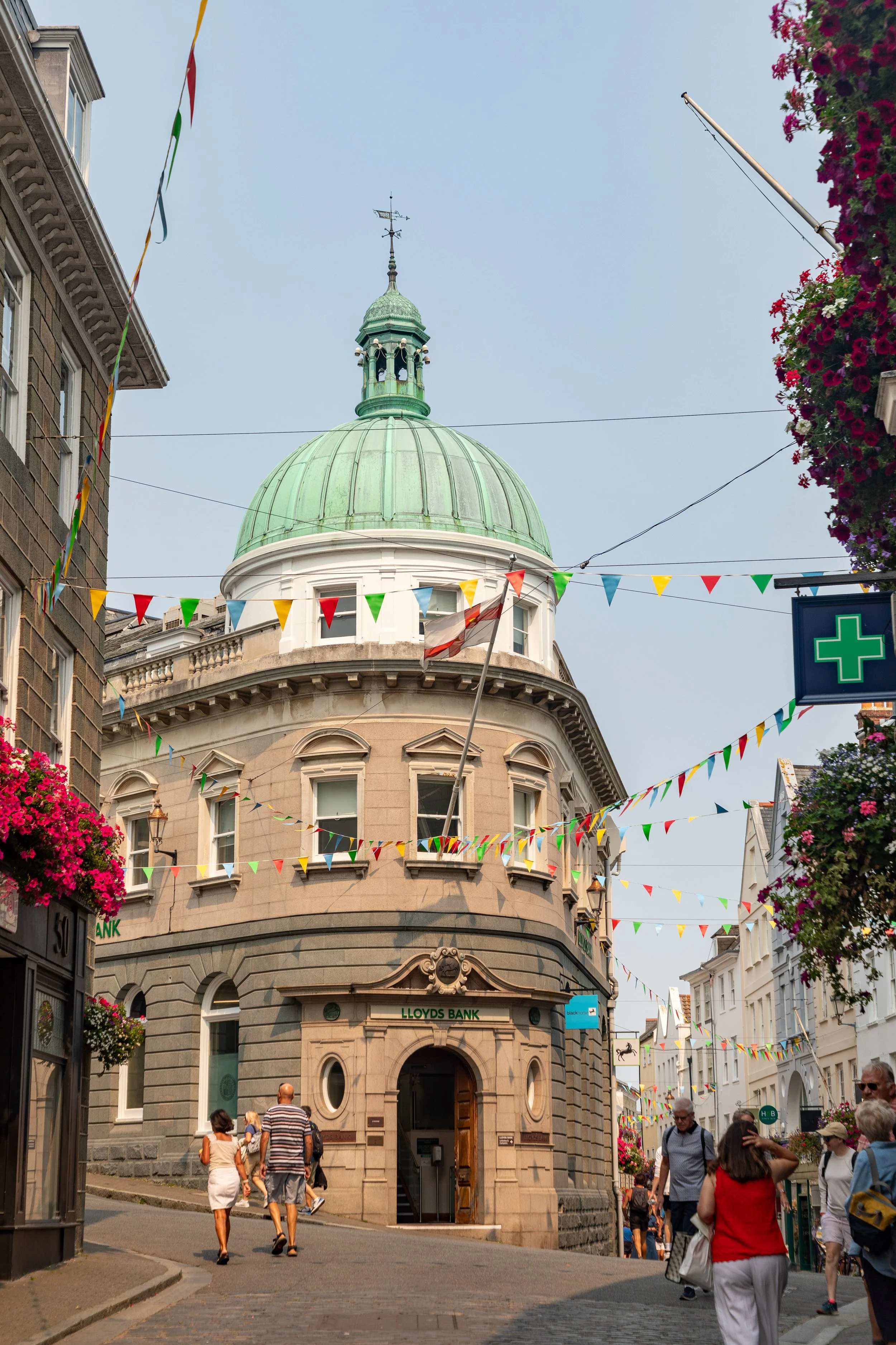  The Lloyds Bank building, located on High Street, was originally constructed in the early 1700s as a merchant's home 