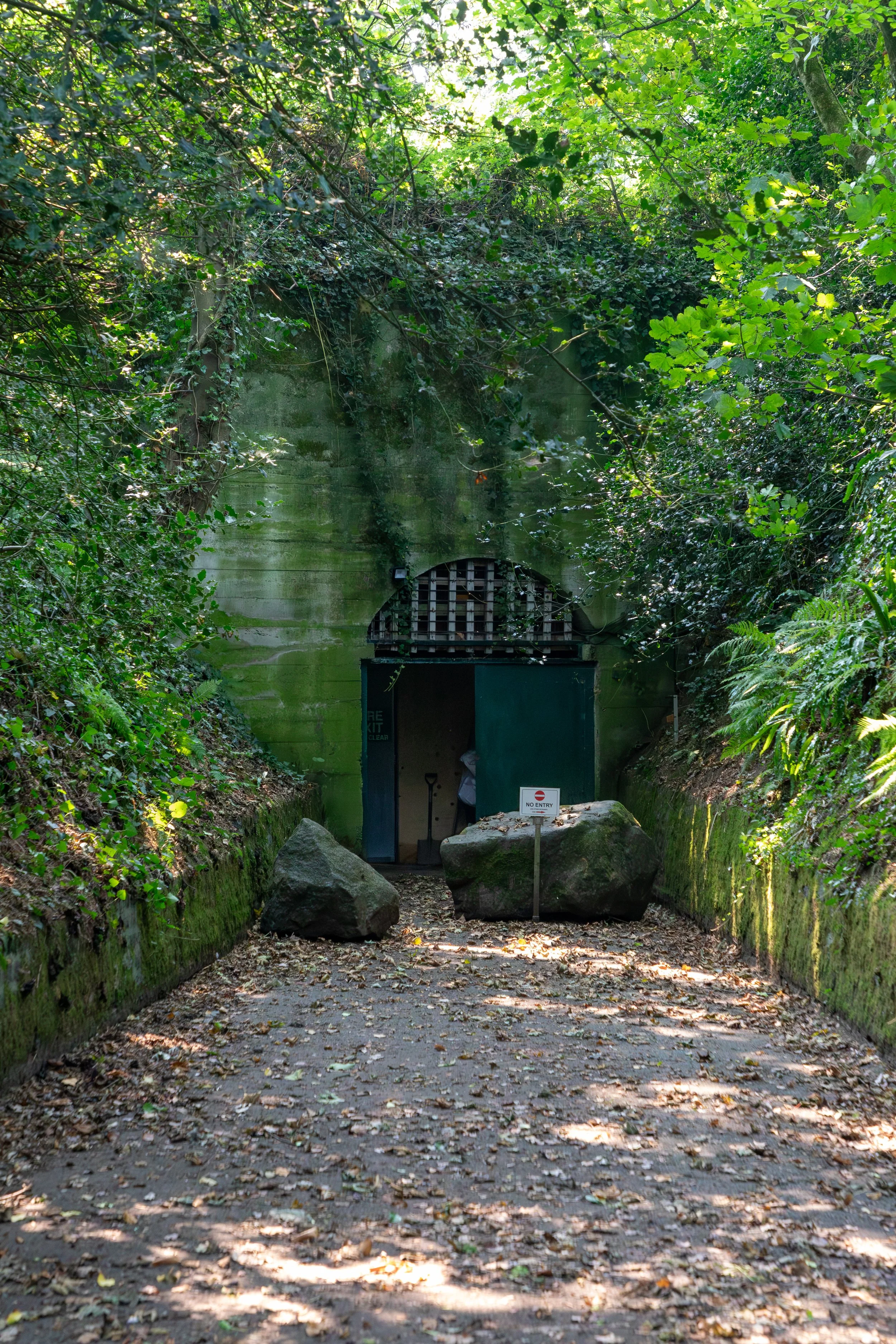  Exit from the German Underground Hospital, the largest structural reminder of the German occupation 