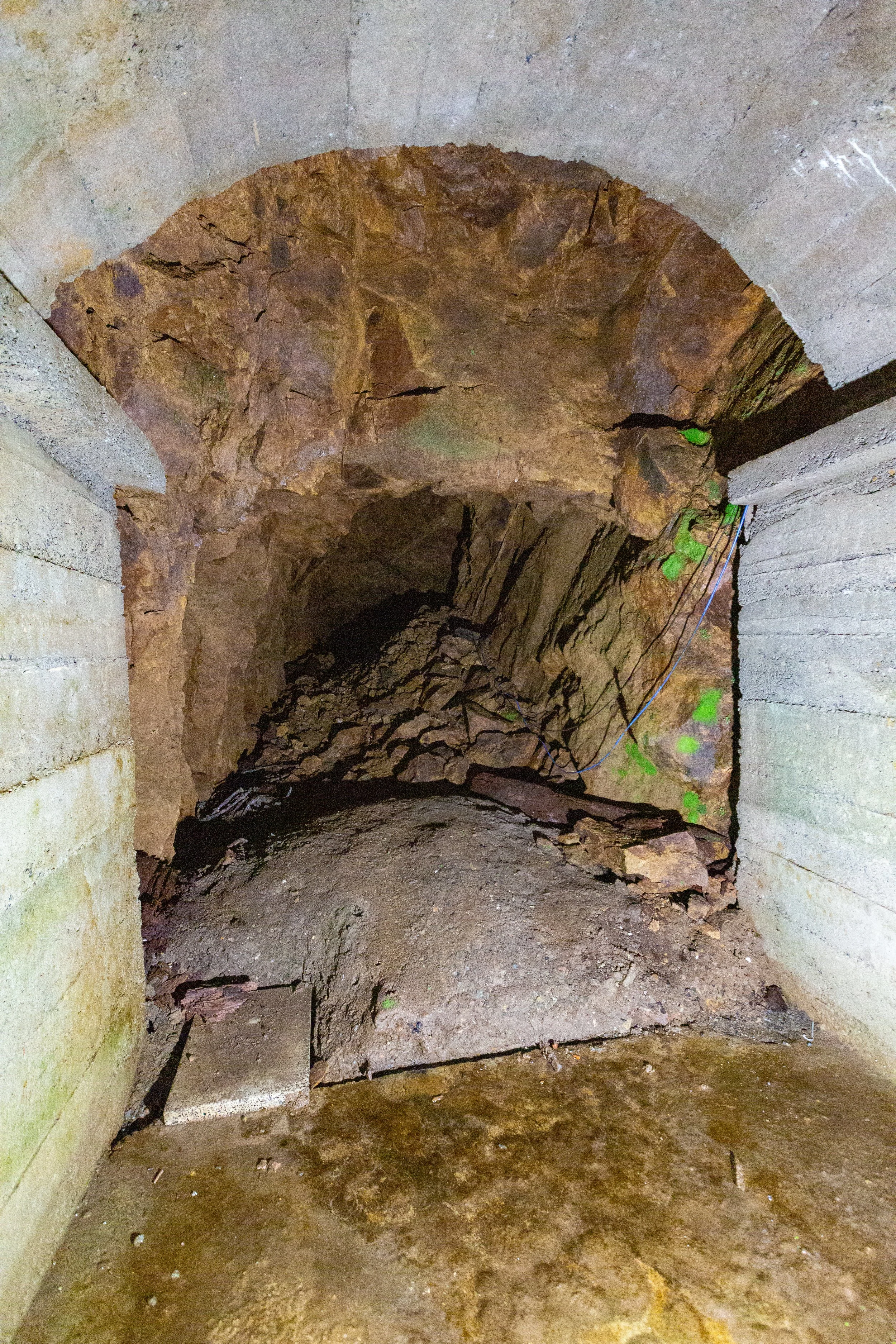  End of the tunneled area 