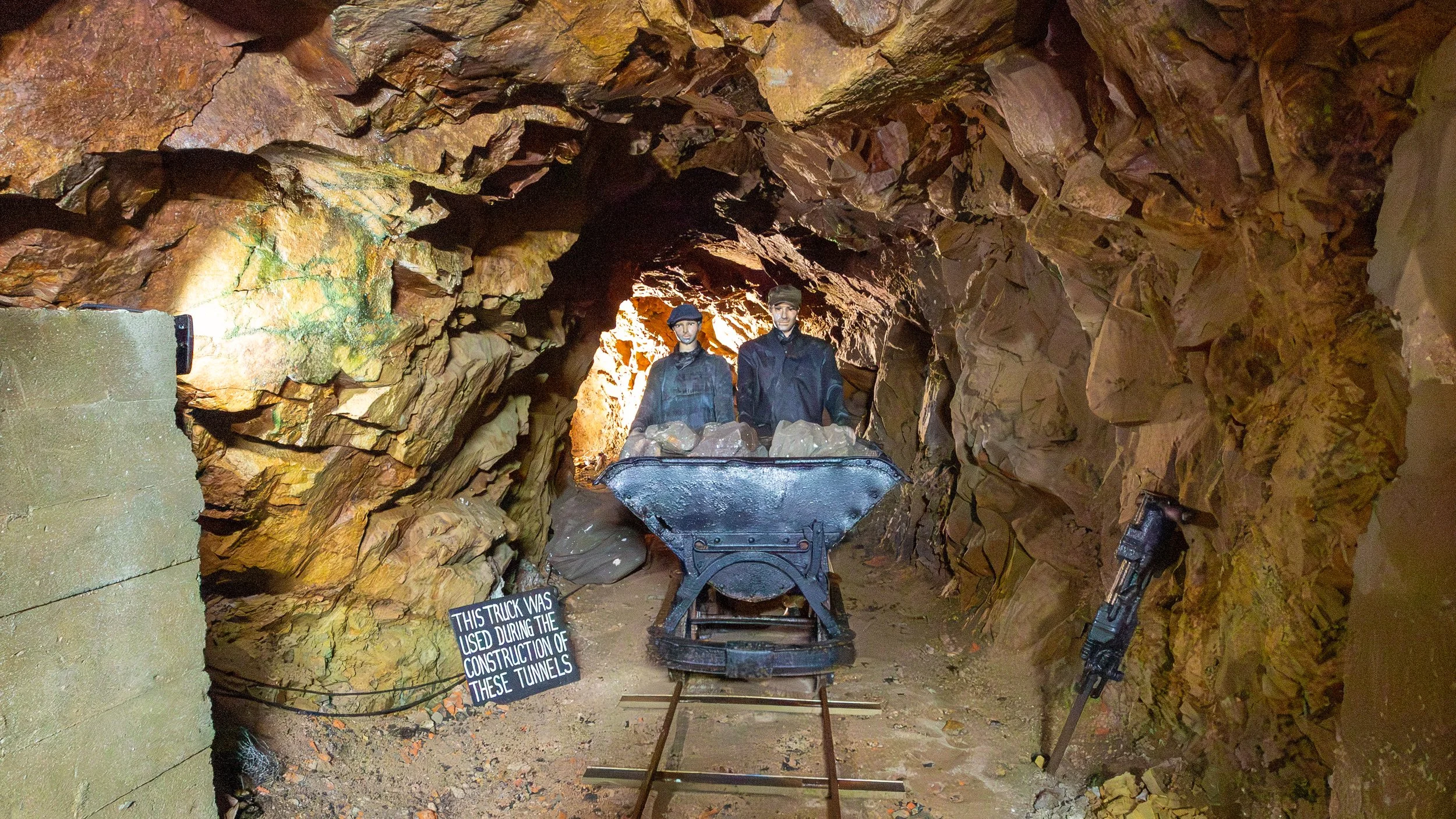  Exhibit of how the tunnels were cleared from the rock by mostly slave labour 