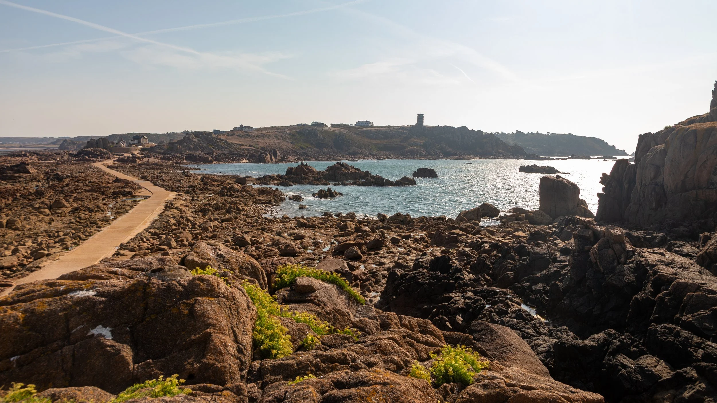 Looking back across the causeway from the lighthouse 