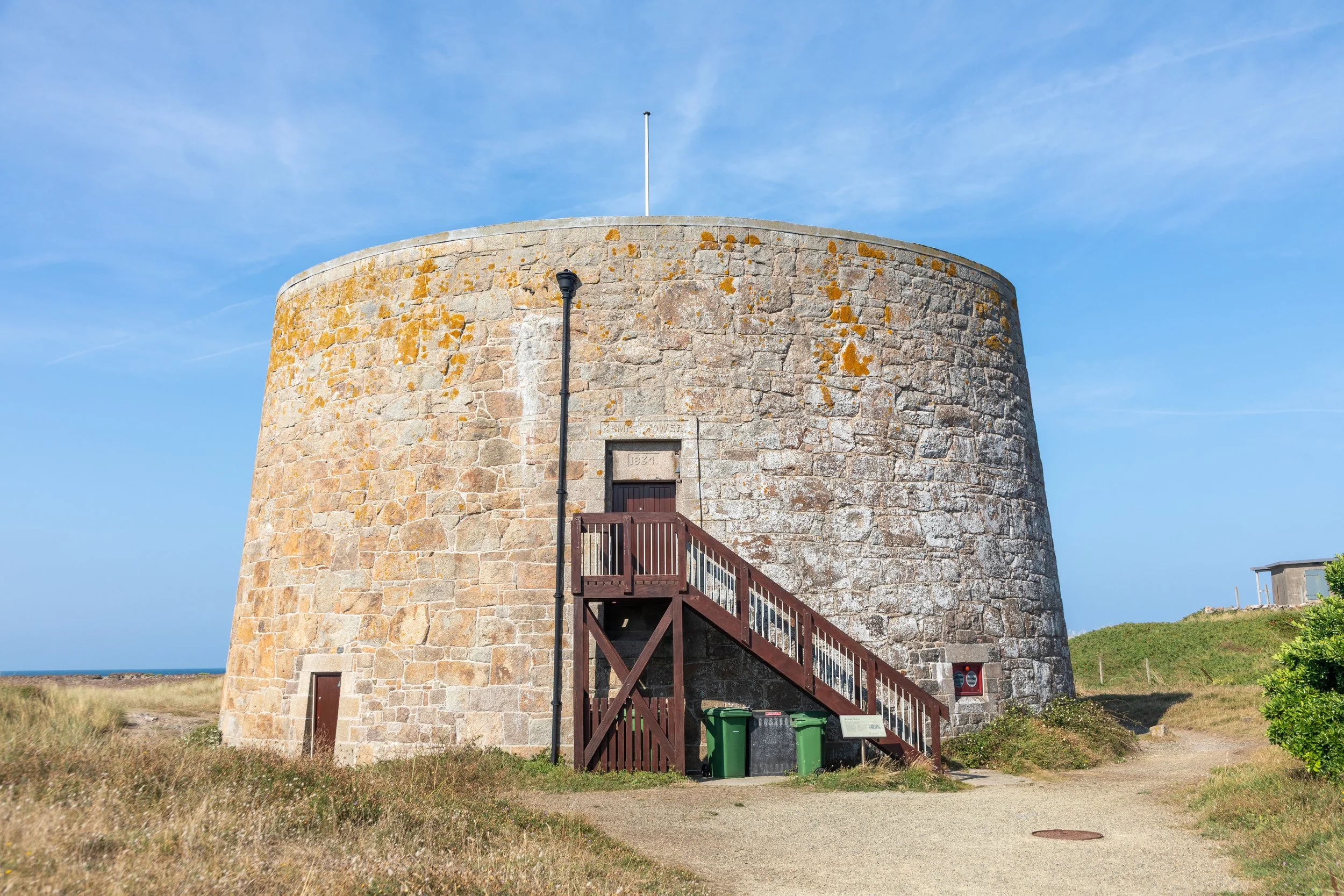  Kempt Tower (1834), a historic Martello tower located in St. Ouen's Bay, also an Airbnb 