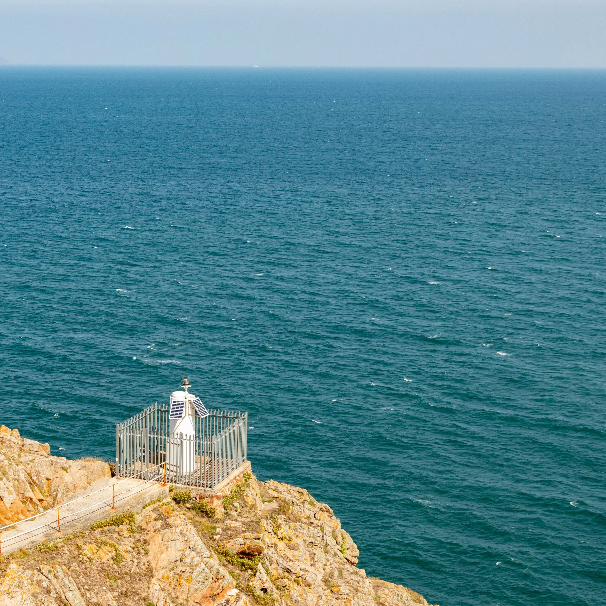  A more modern light, marking the northwest edge of Jersey for passing marine traffic 