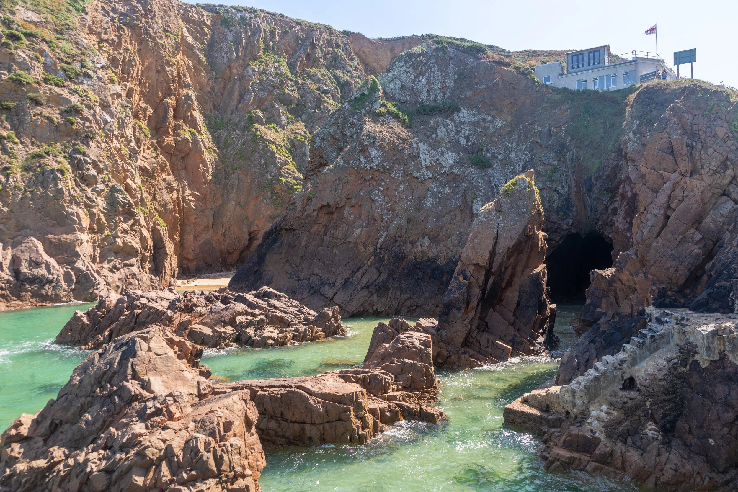  Making our way down to Plemont Beach 