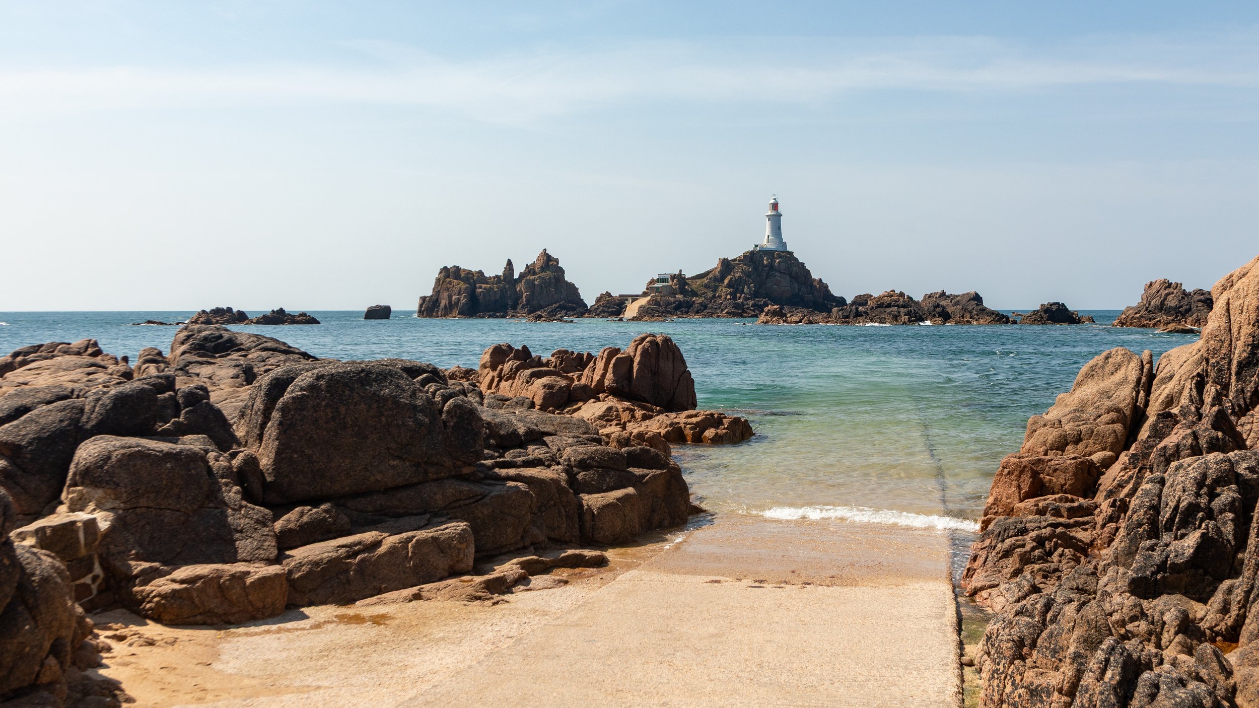  Aiming for high tide, we made our way back to La Crobiere to view it as an island with the causeway covered 