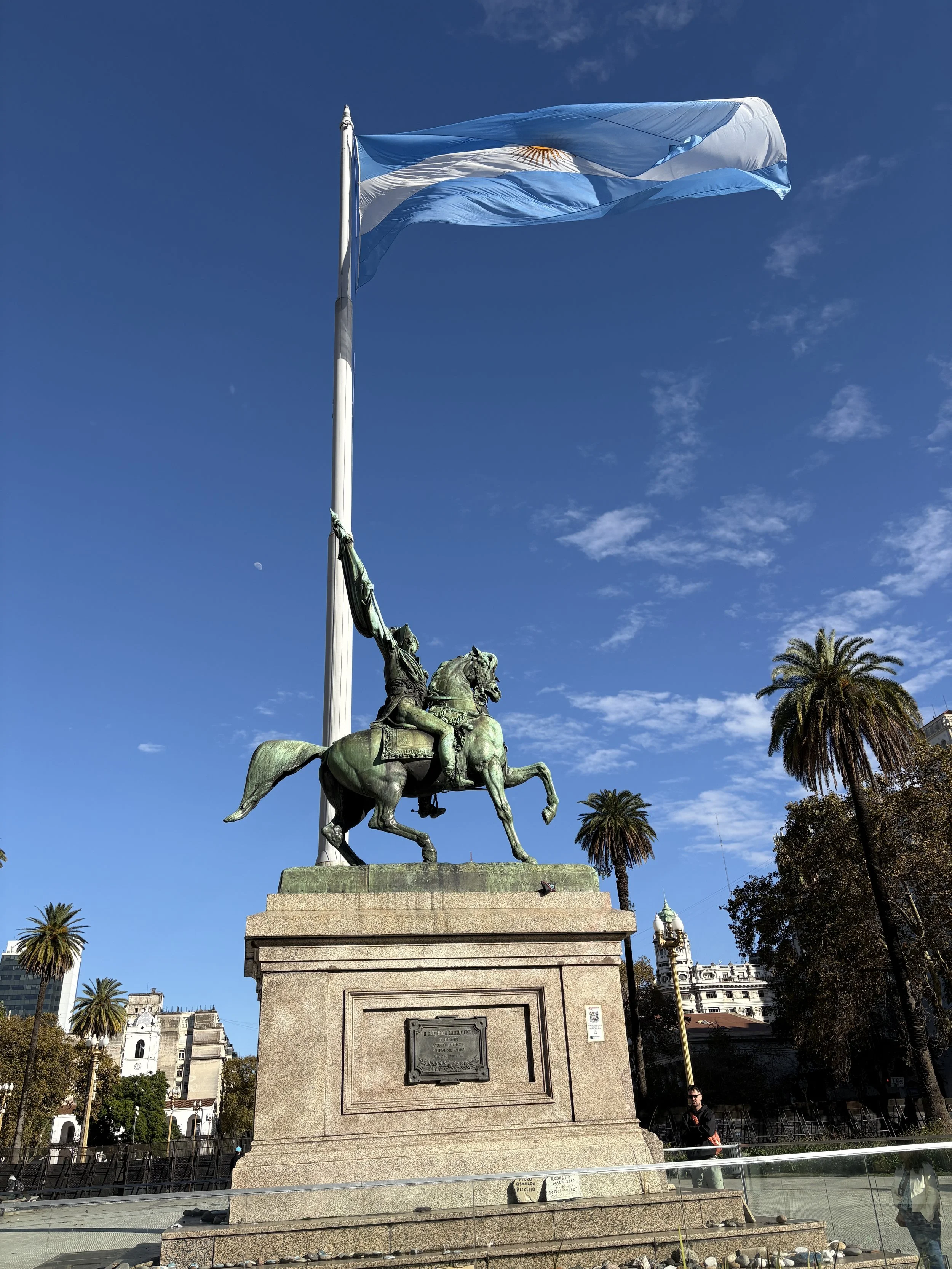  Across from the Palace, the Equestrian monument to General Manuel Belgrano located in Plaza de Mayo 