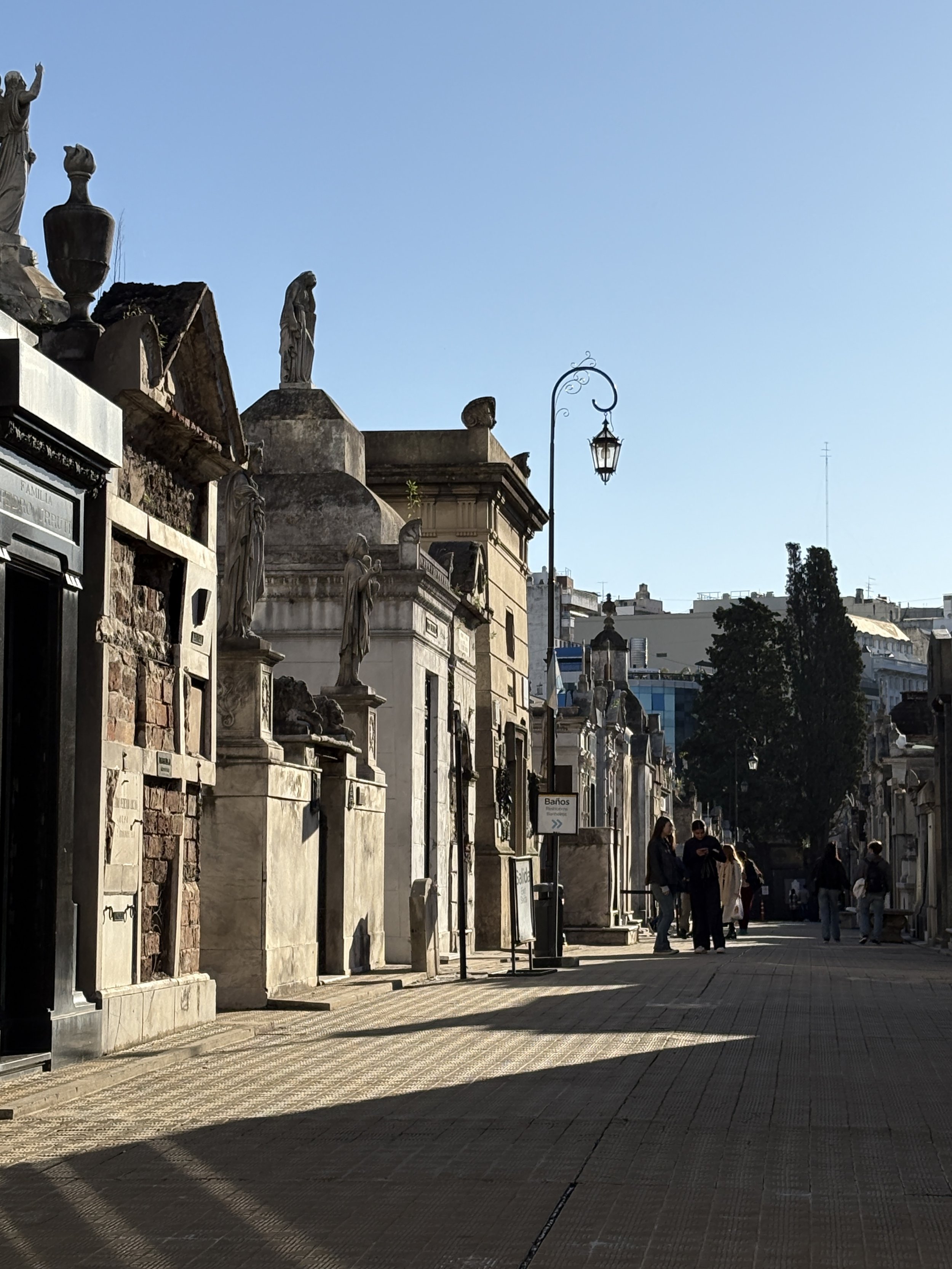  Just peeking through the fence of the Recoleta Cemetery as I had already visited it and the grave of Eva Peron 