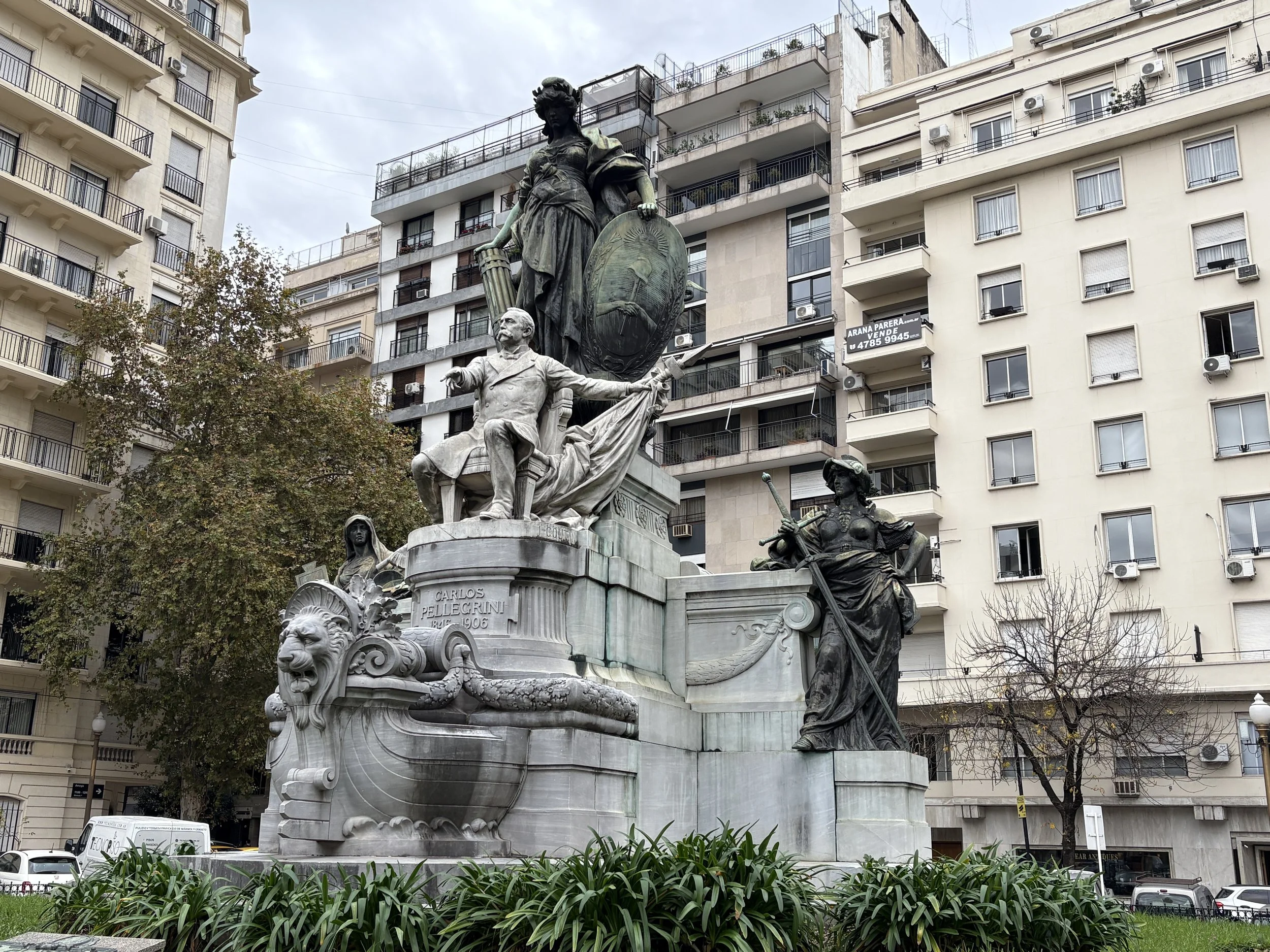  Monument to Carlos Pellegrini, former president who created Argentina's national bank 