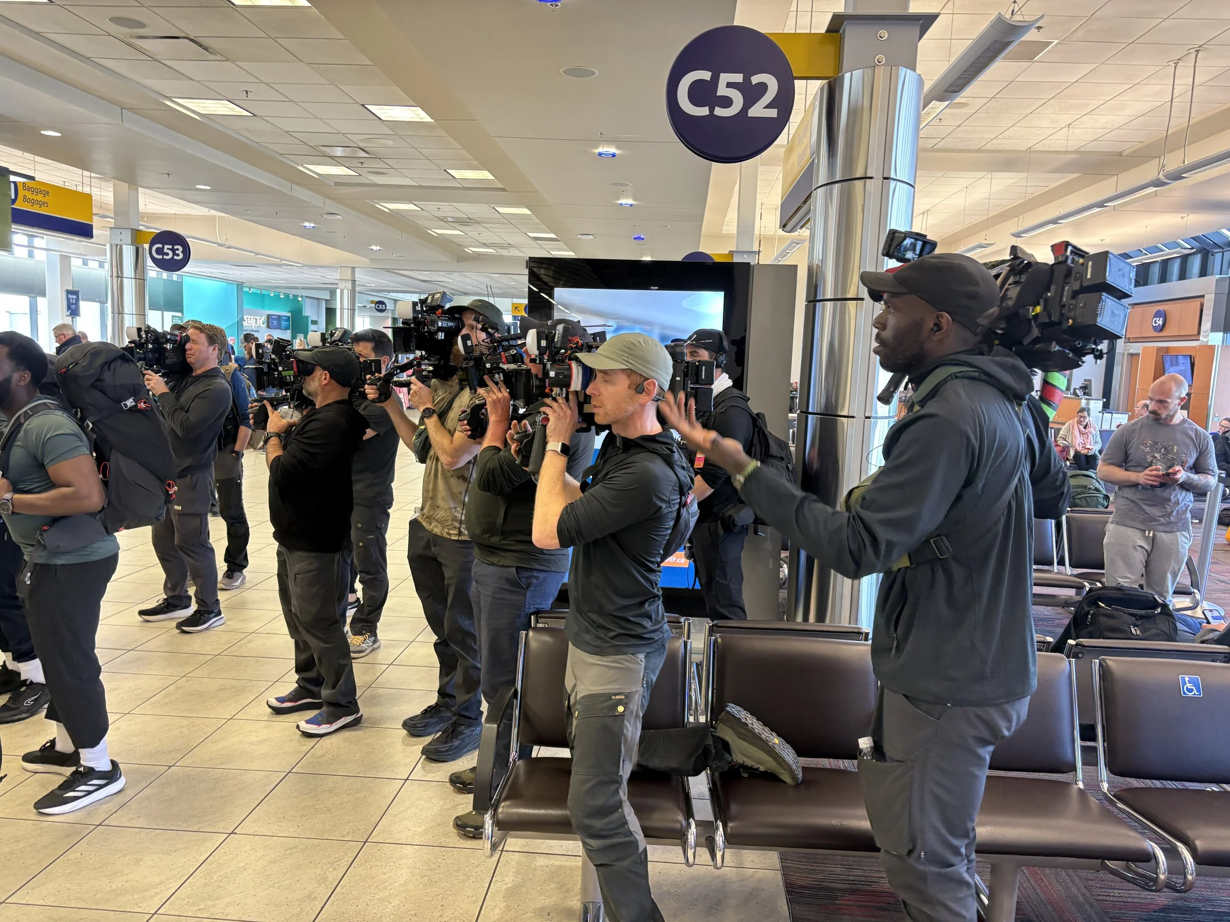  When all the teams are together it is tough to find space for all the crew 