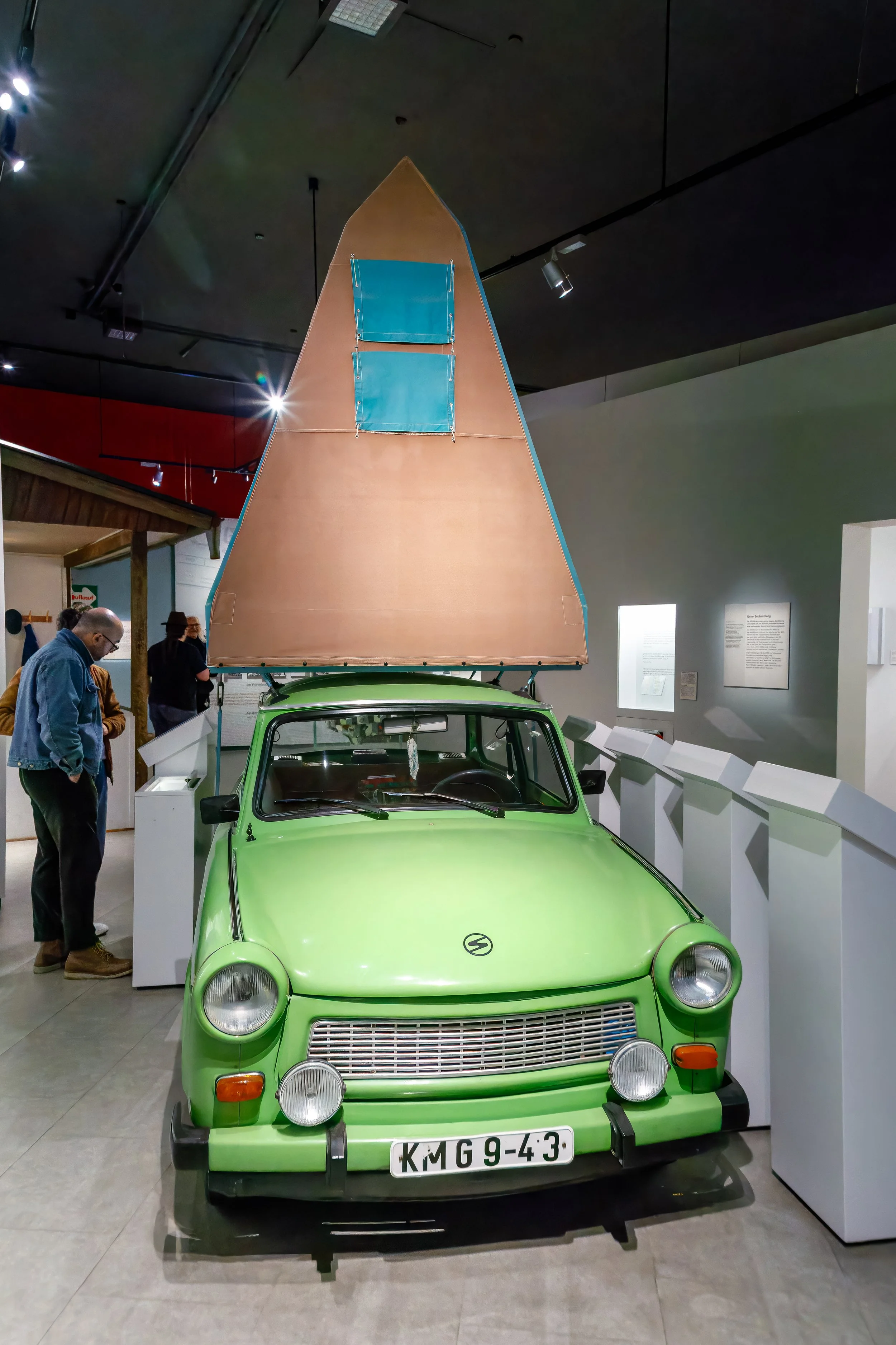  A unique camper, one of the many artifacts of life in East Germany in the House of the History of the Federal Republic of Germany  