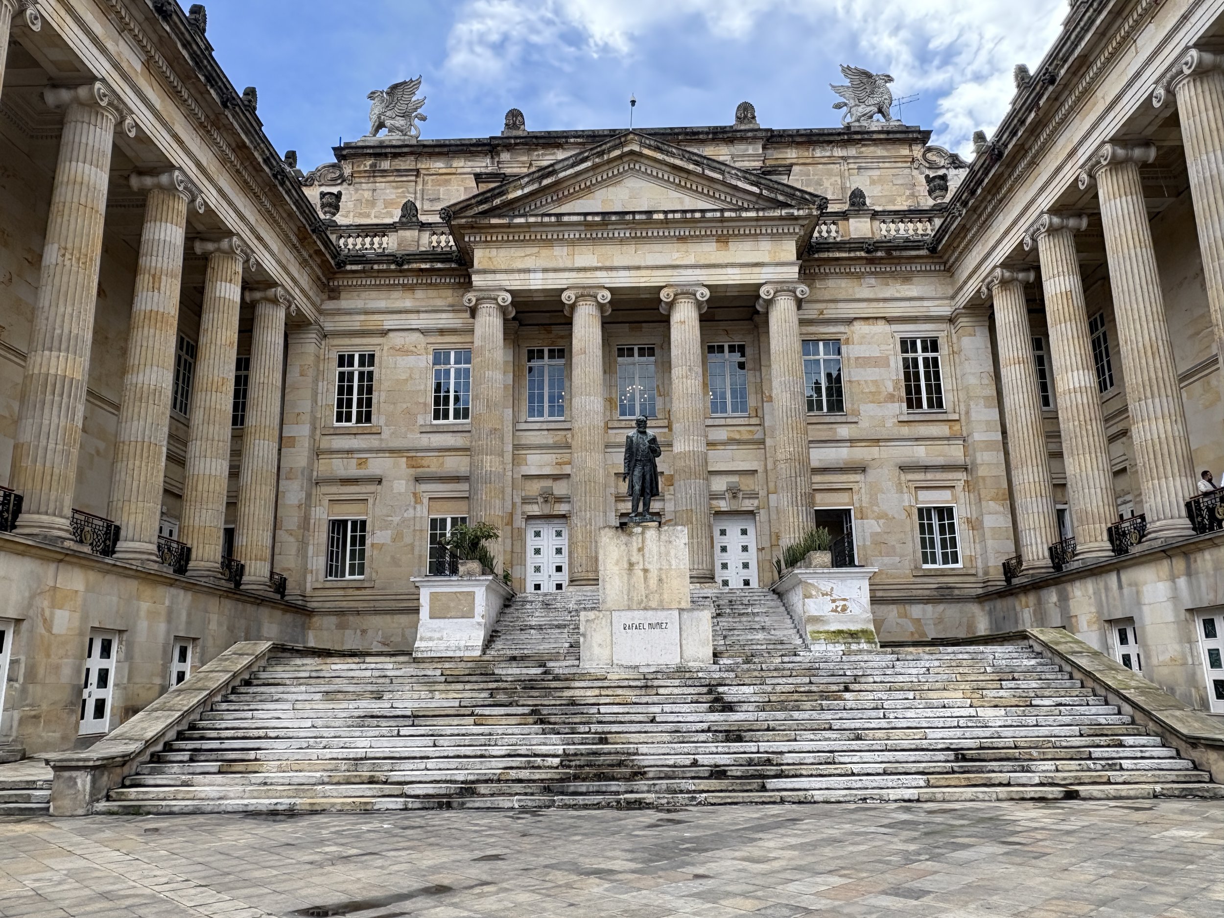  Looking into the National Capitol of Colombia, which houses the country's Congress 