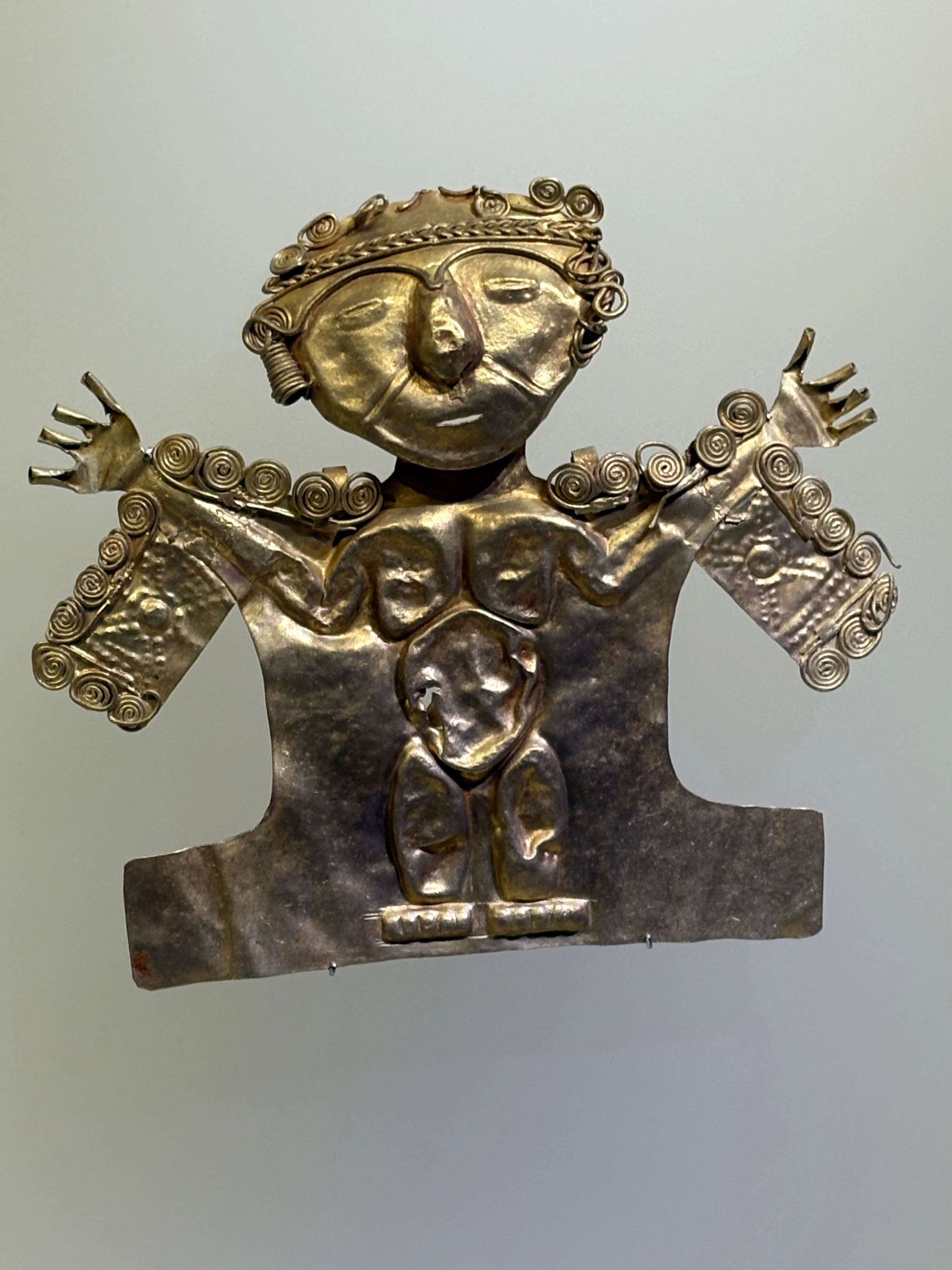  A Native American gold figure, one of many fascinating gold antiquities in the very impressive Gold Museum 