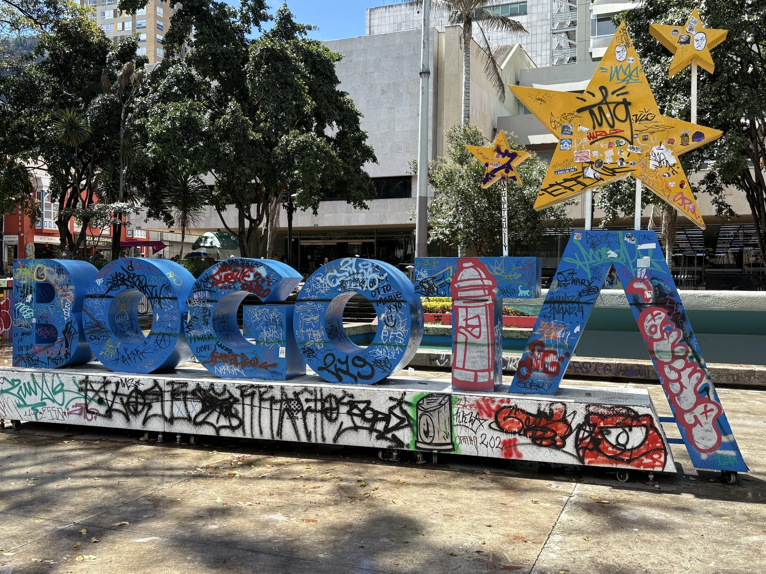  Bogota sign with a bit of grit, telegraphing the darker side of the beautiful old city 