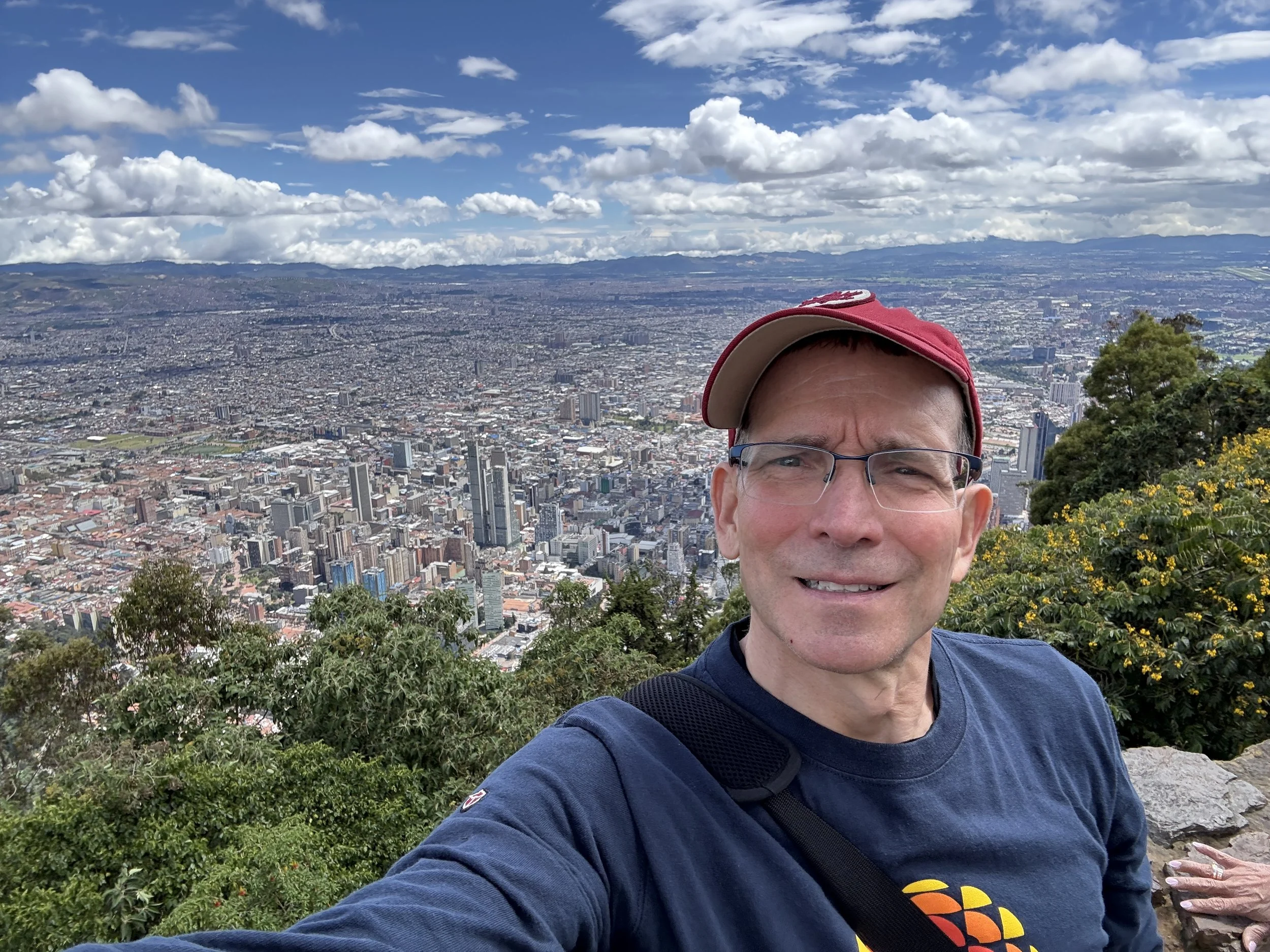  Looking at the massive city of Bogota in a bowl of mountains 