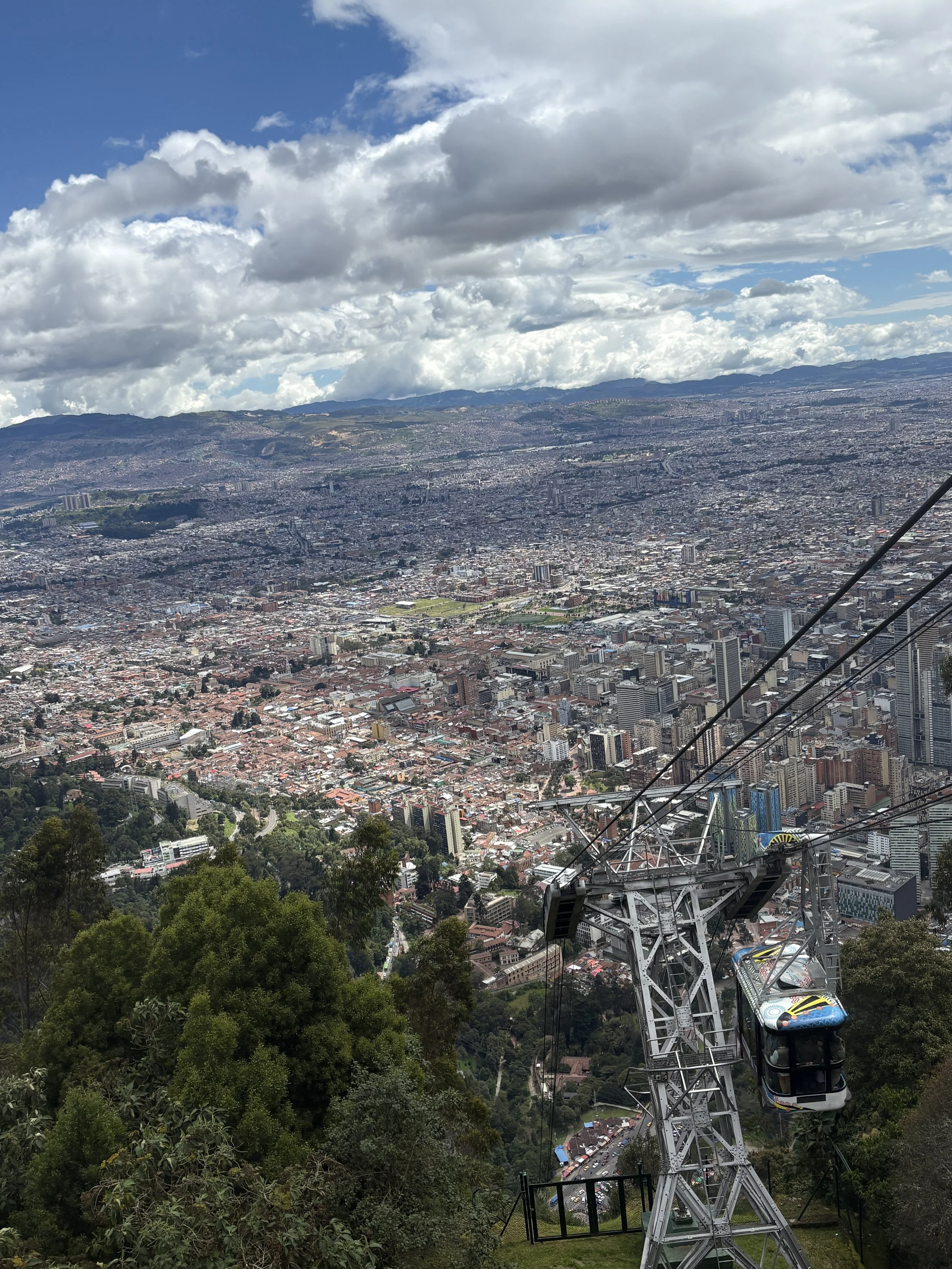  Making my way back down on the cable car 