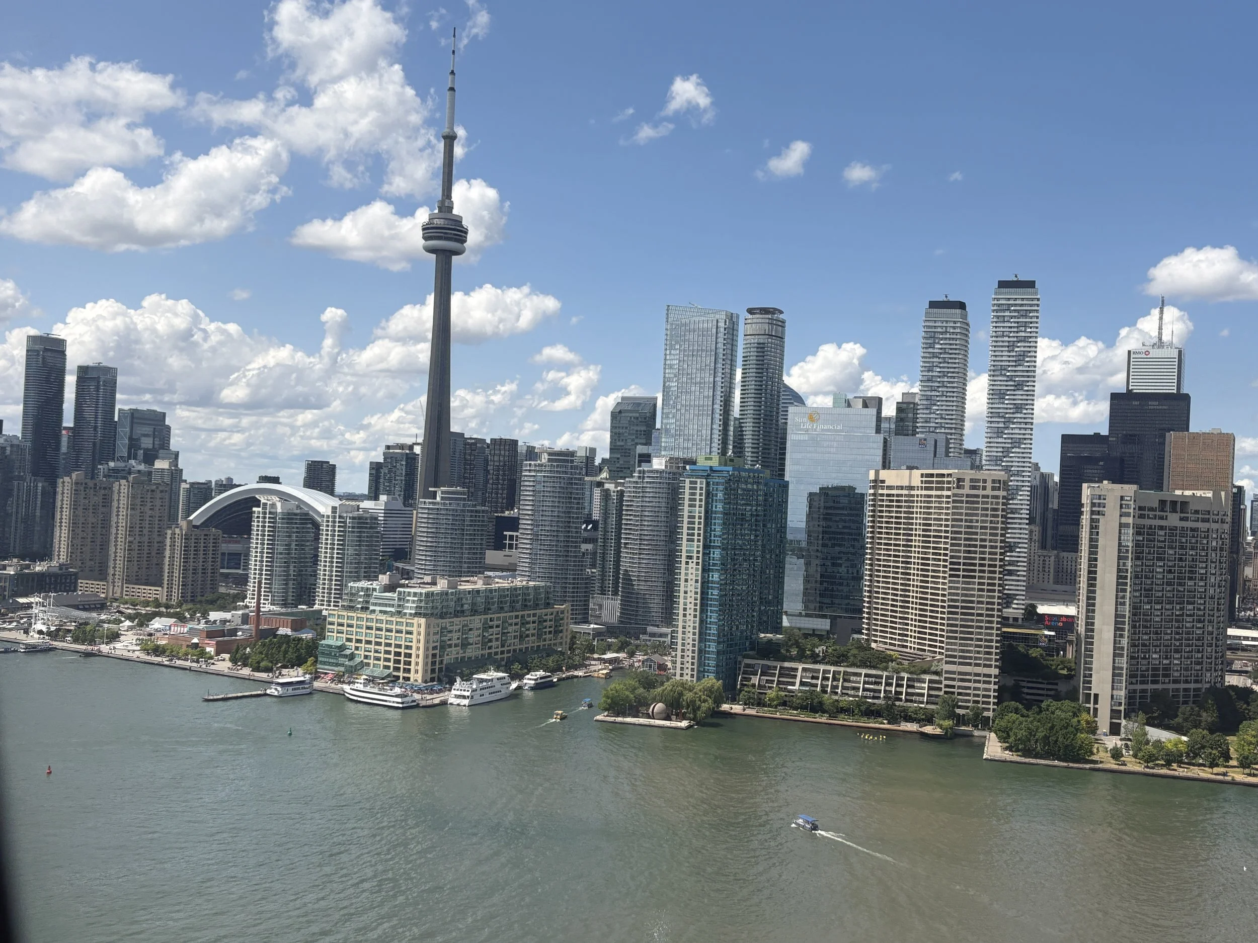  Enjoying the Toronto Skyline view on the way into Toronto Island Airport 