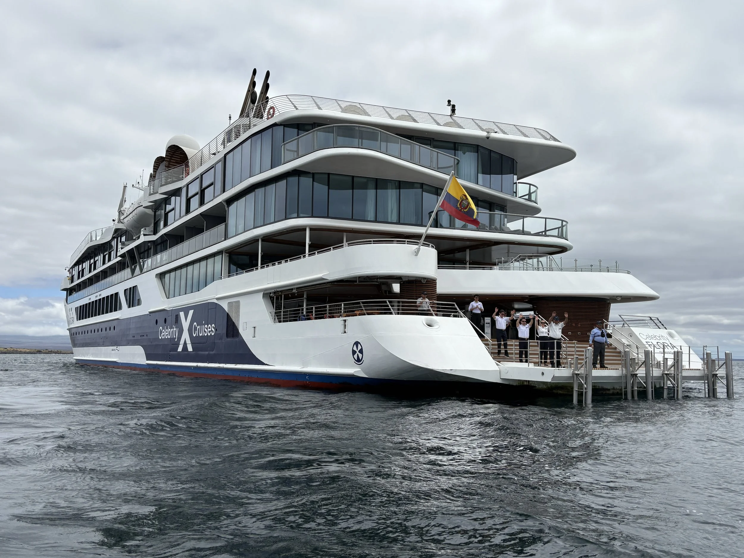  Crew welcoming our tender as we first arrive 