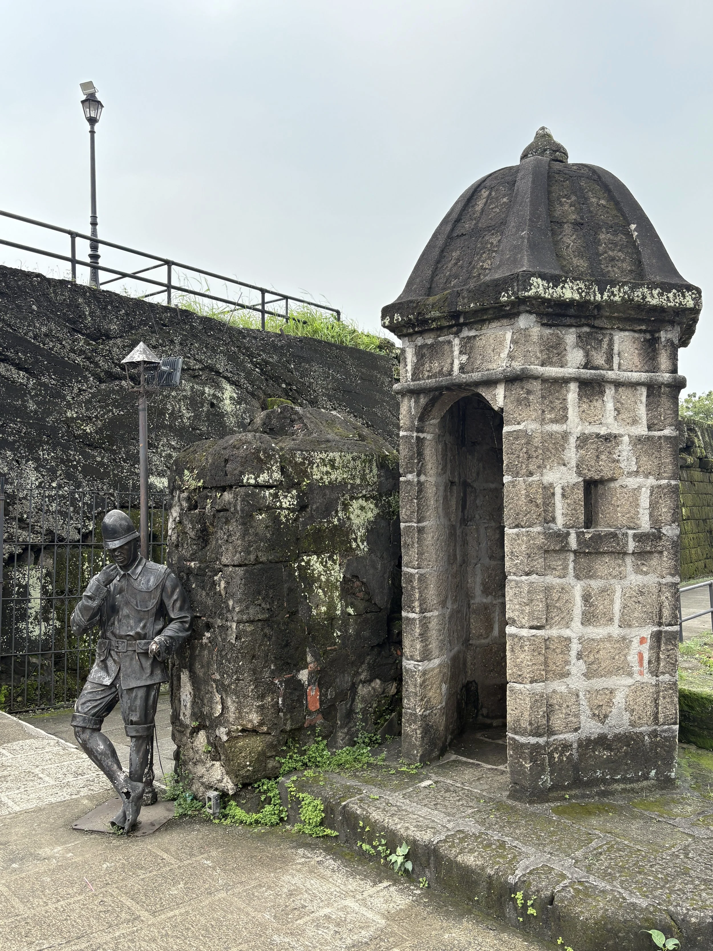  One of the sentry boxes on a portion of the stone walls of Fort Santiago 
