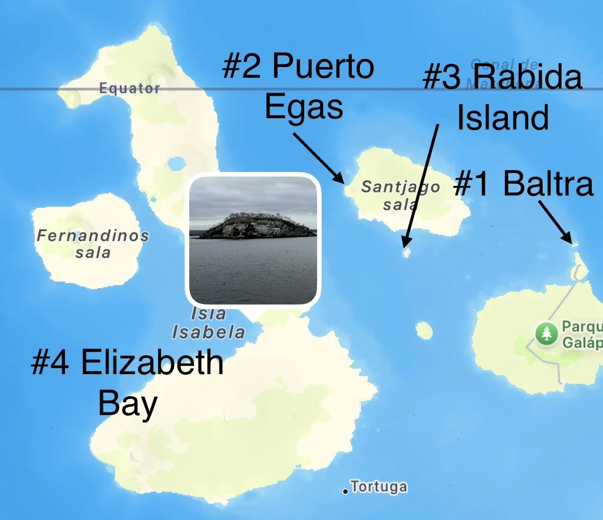  Recapping our route to Elizabeth Bay 