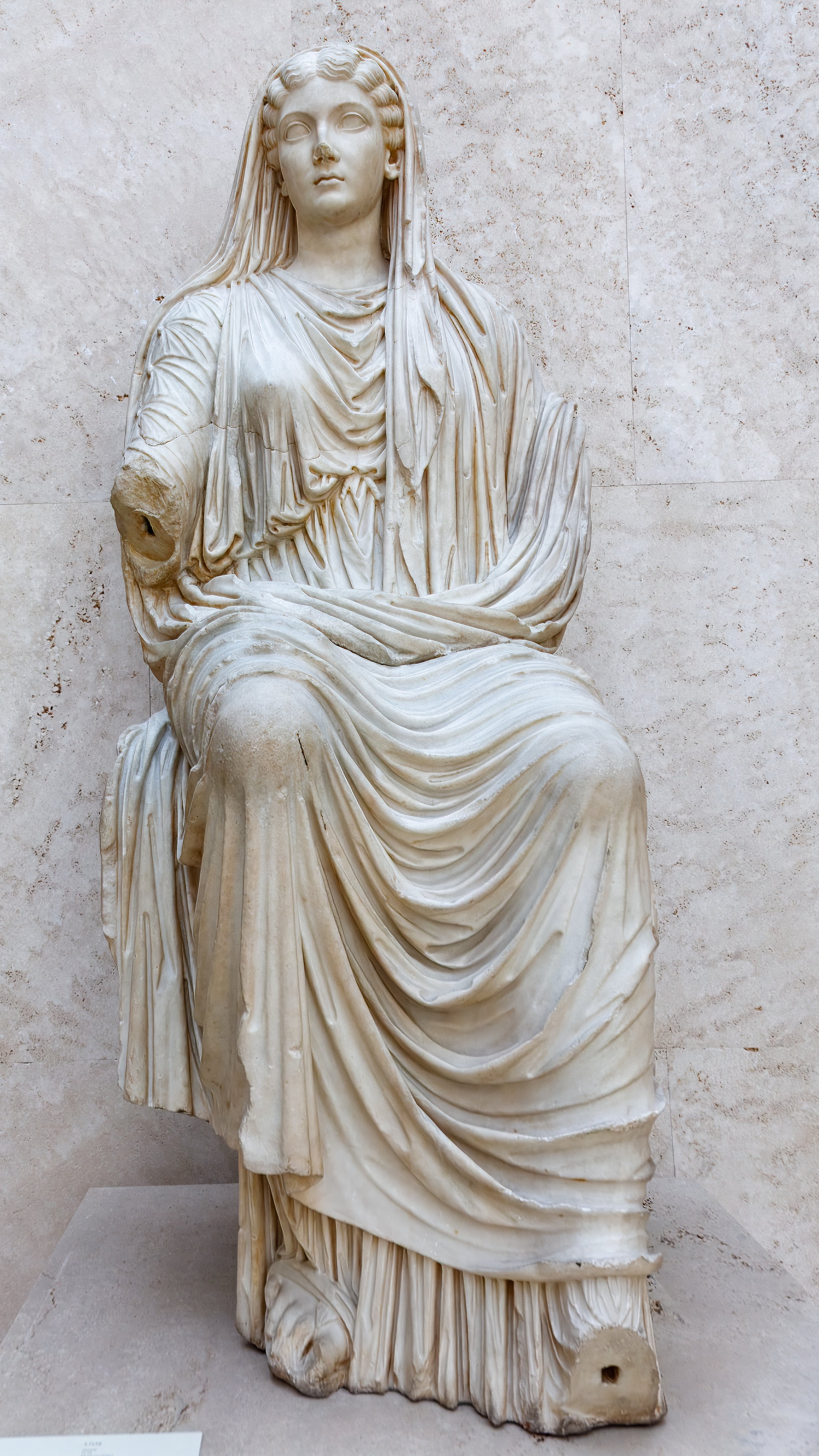  Marble statue of Livia wife of Augustus and mother of Tiberius 