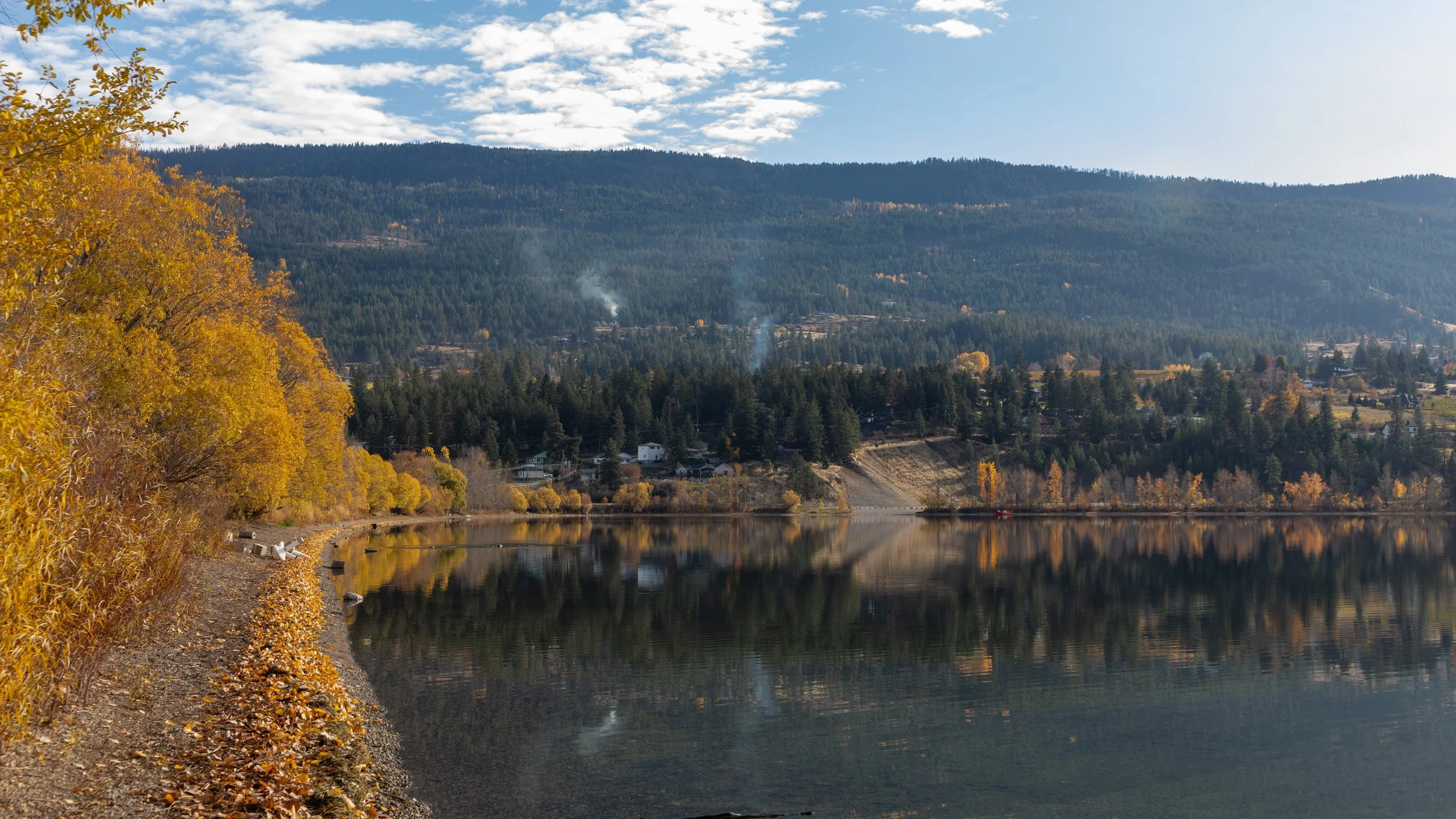  Looking across Wood Lake from Oyama 