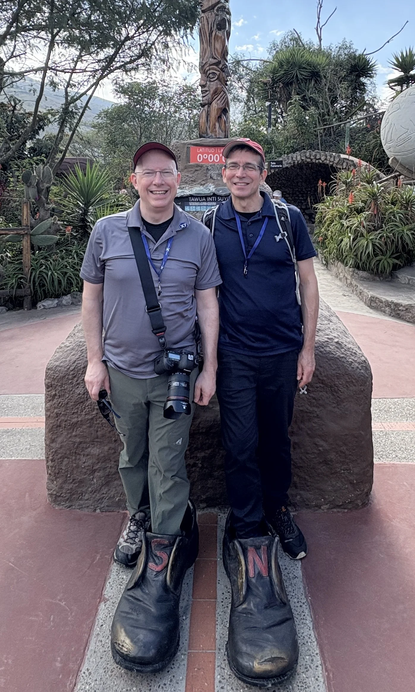  One of the necessary photos straddling the equator  