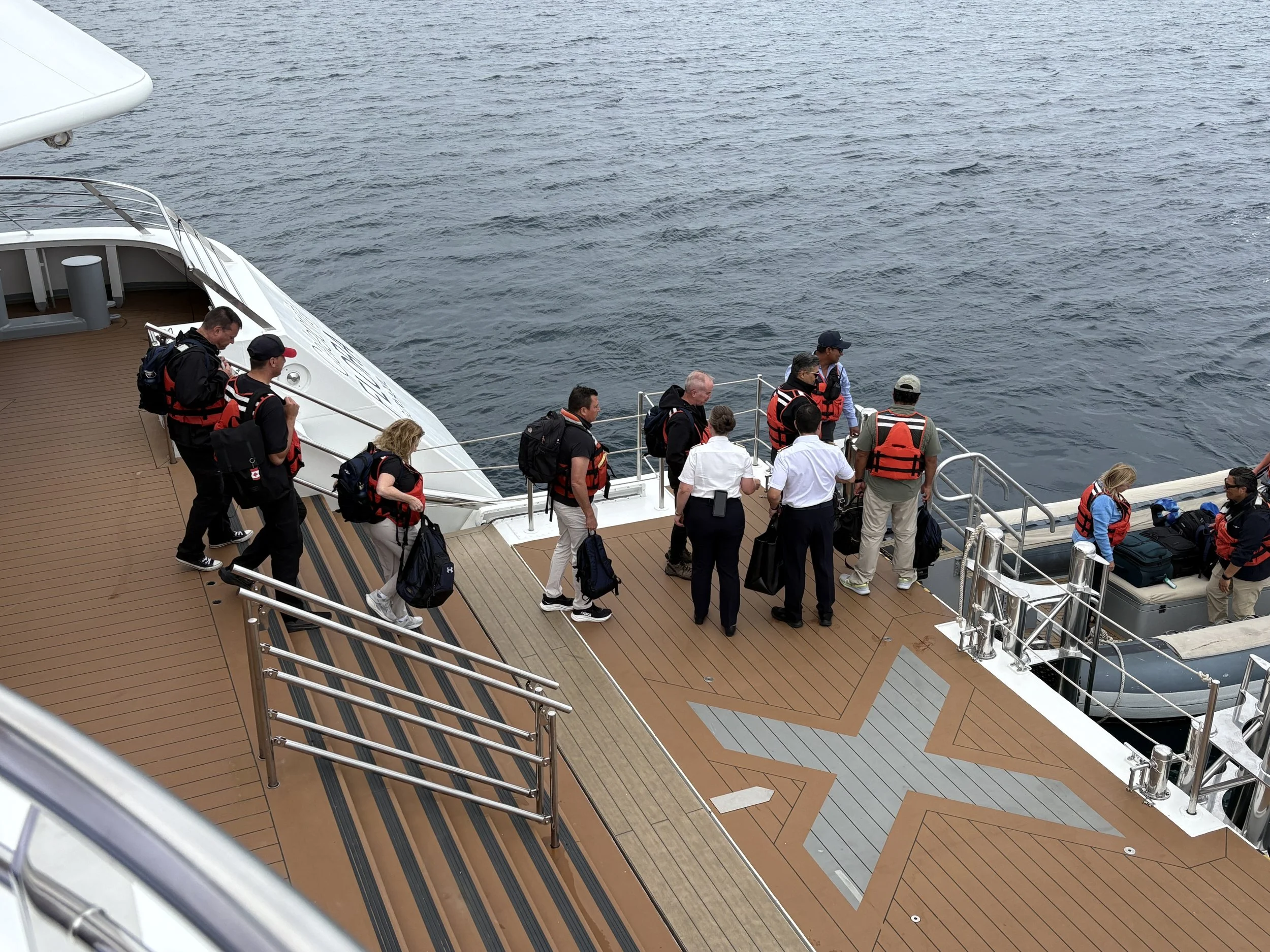  Previous group of passengers making their transfer 