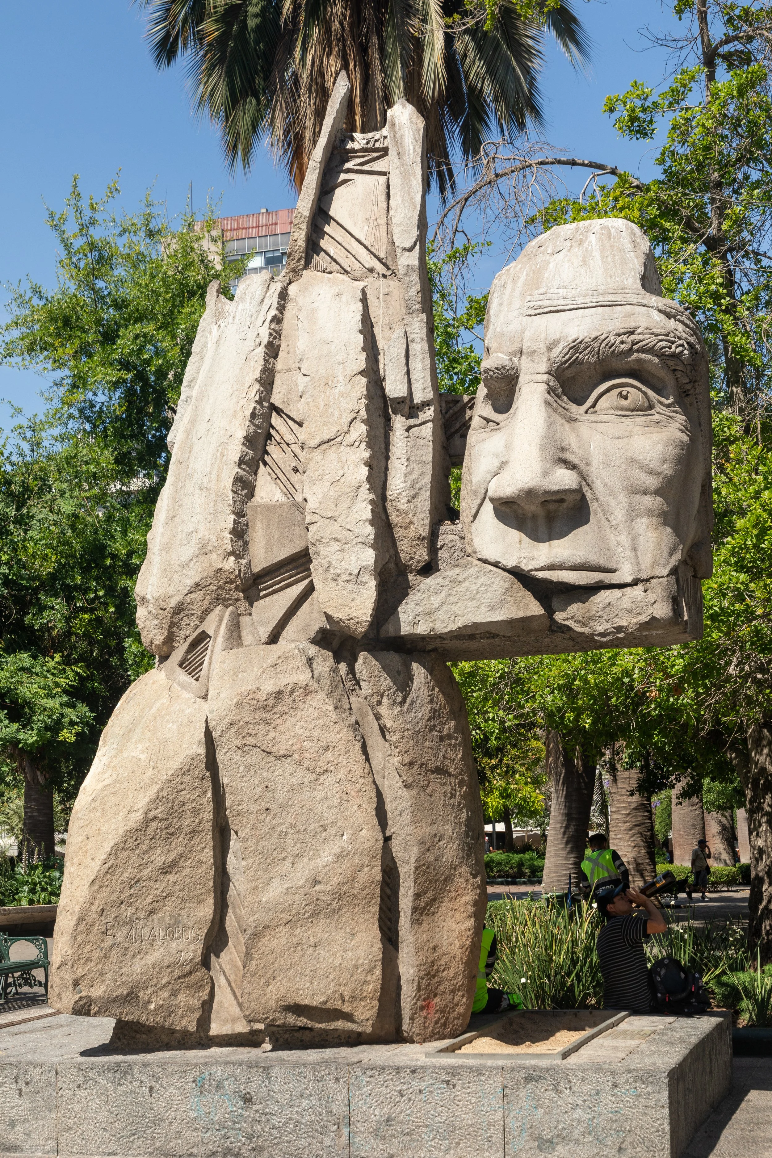  Monument to the Indigenous People, displayed prominently in the Plaza de Armas 