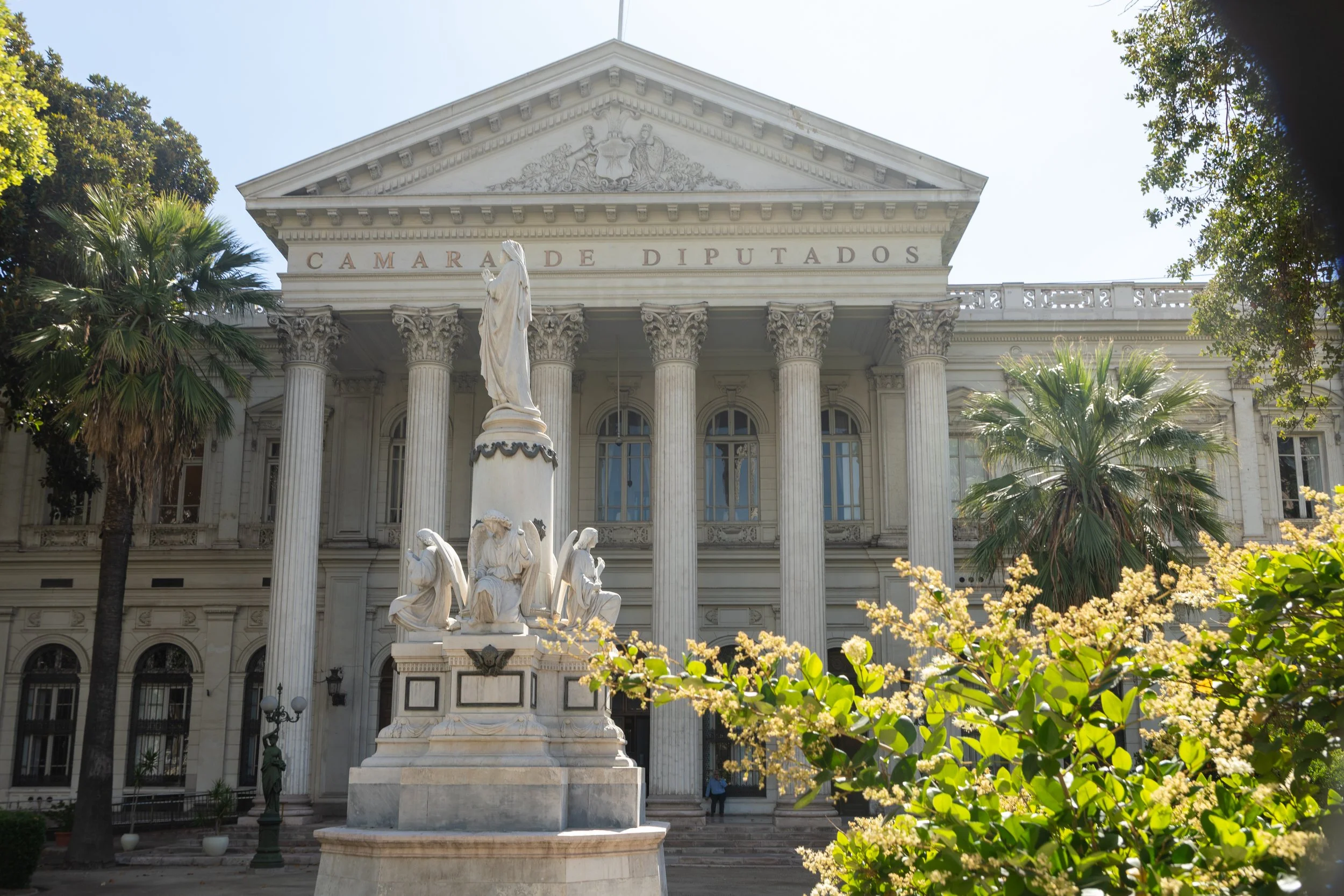  A monument to the victims of the 1863 Church of the Company fire, in front of the Congress building 