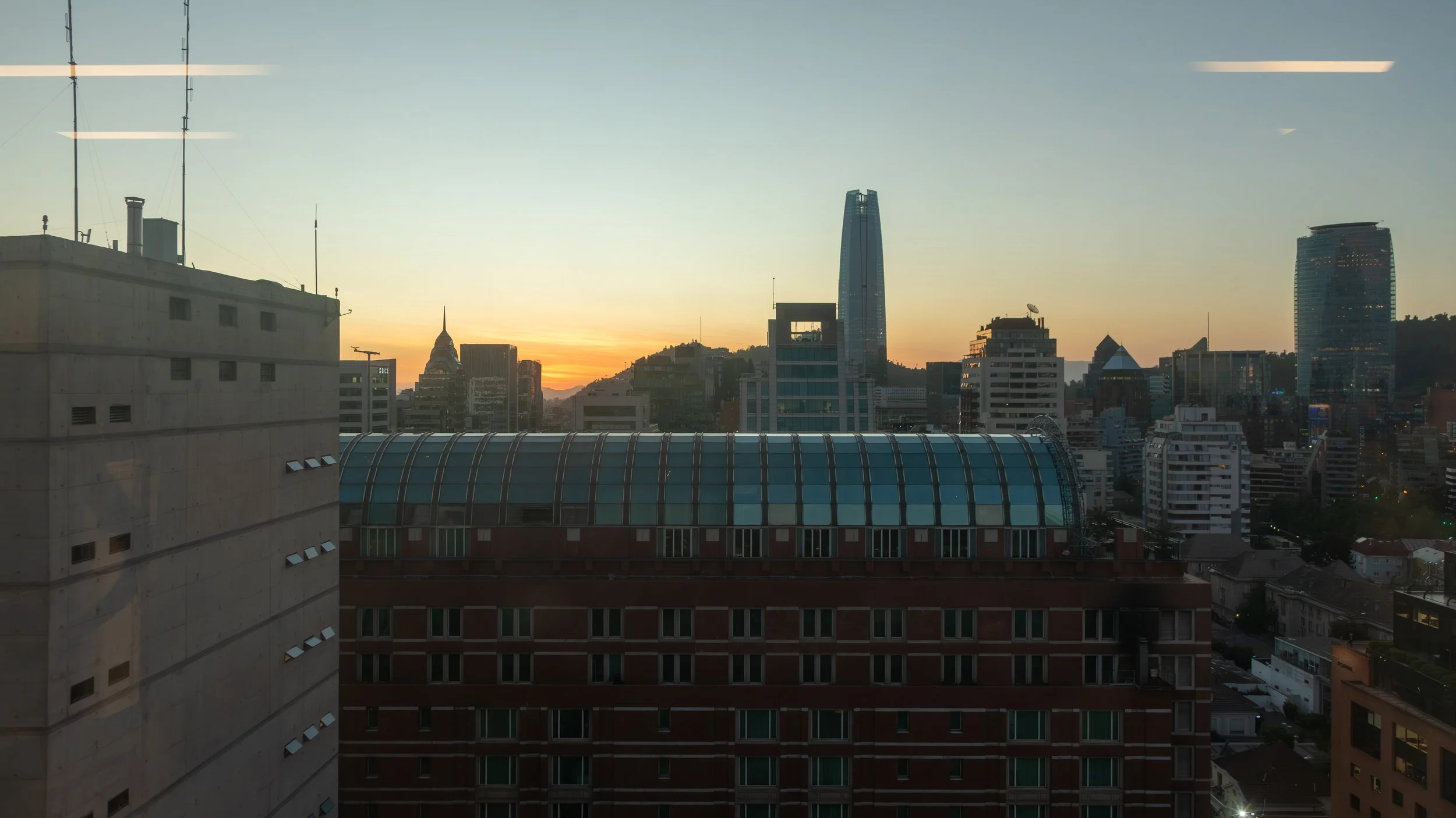  Enjoying sunset from the balcony in our hotel room 