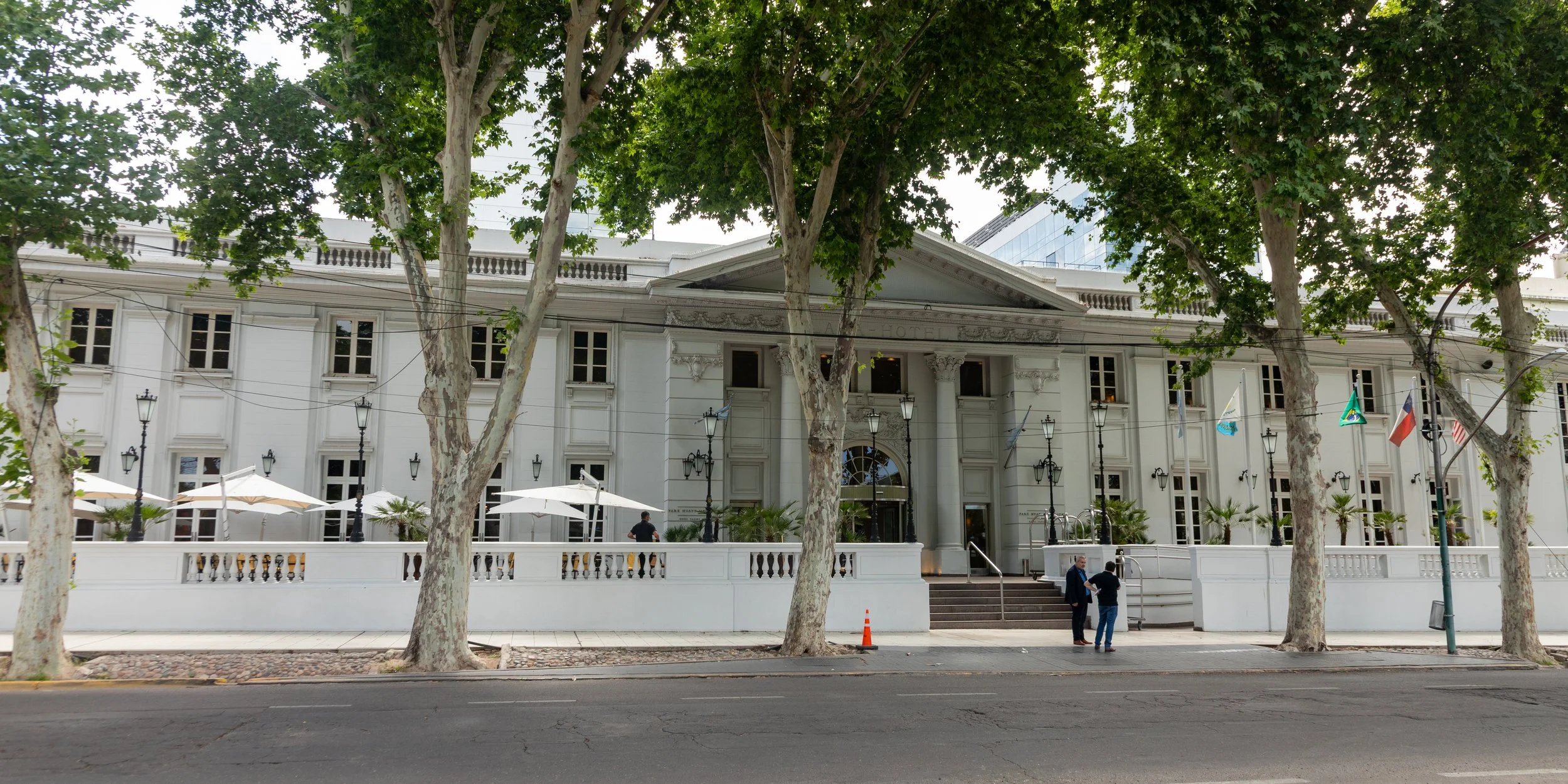  The restored 19th-century Spanish colonial facade that fronts the Park Hyatt hotel 