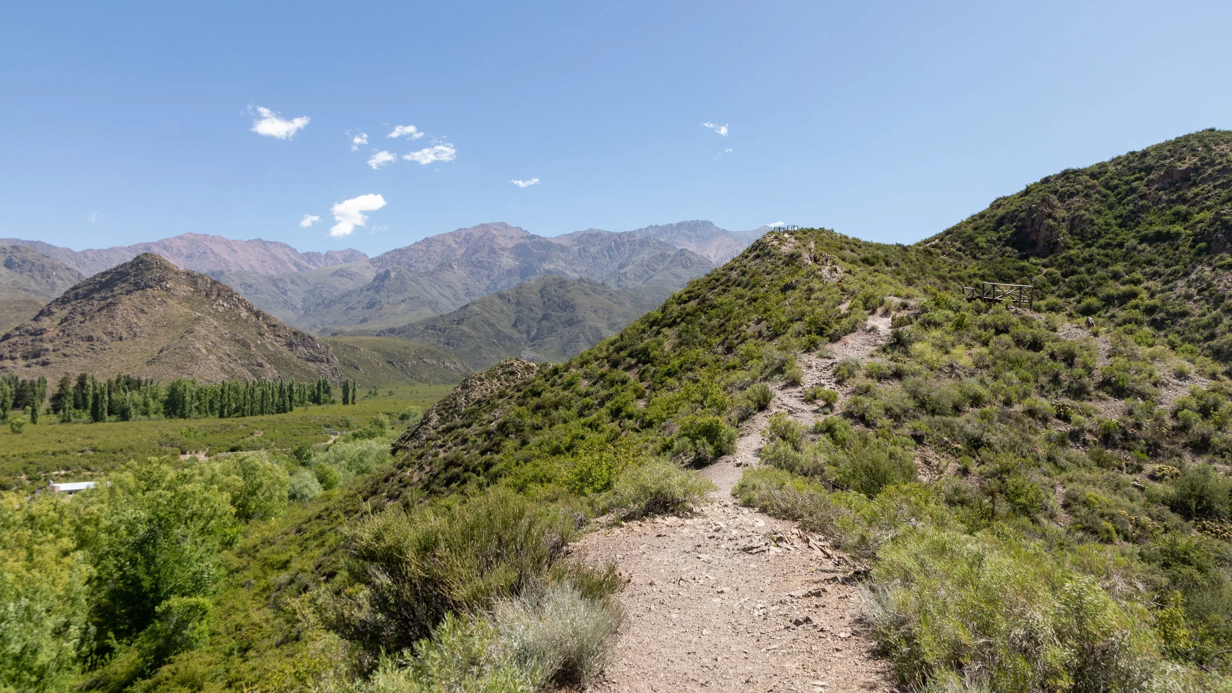  Taking a short hike up the hillside  