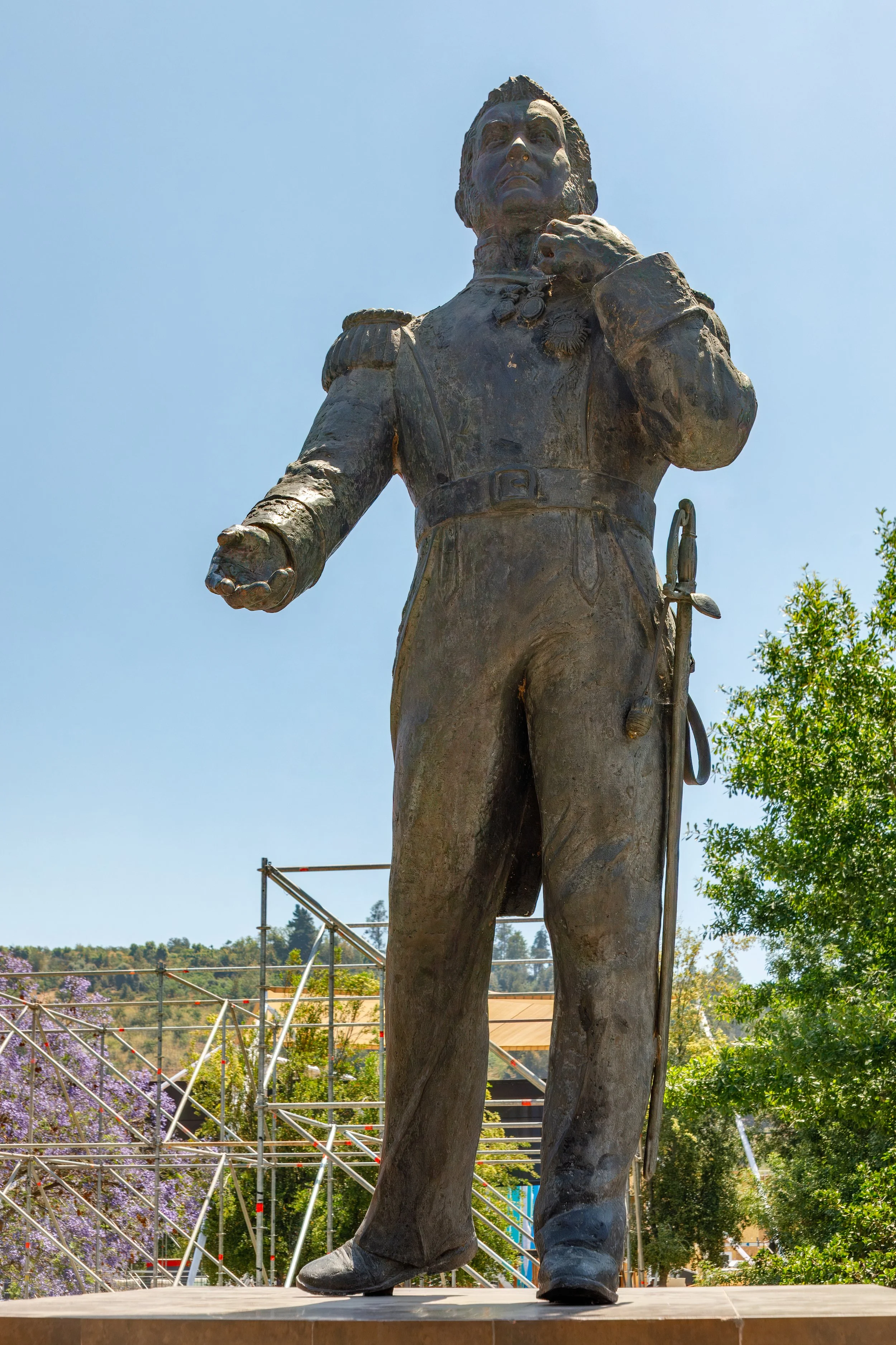  Bronze sculpture of General José de San Martín, an Argentine general and one of the liberators of South America from Spanish rule, a national hero in Argentina, Chile, and Peru 