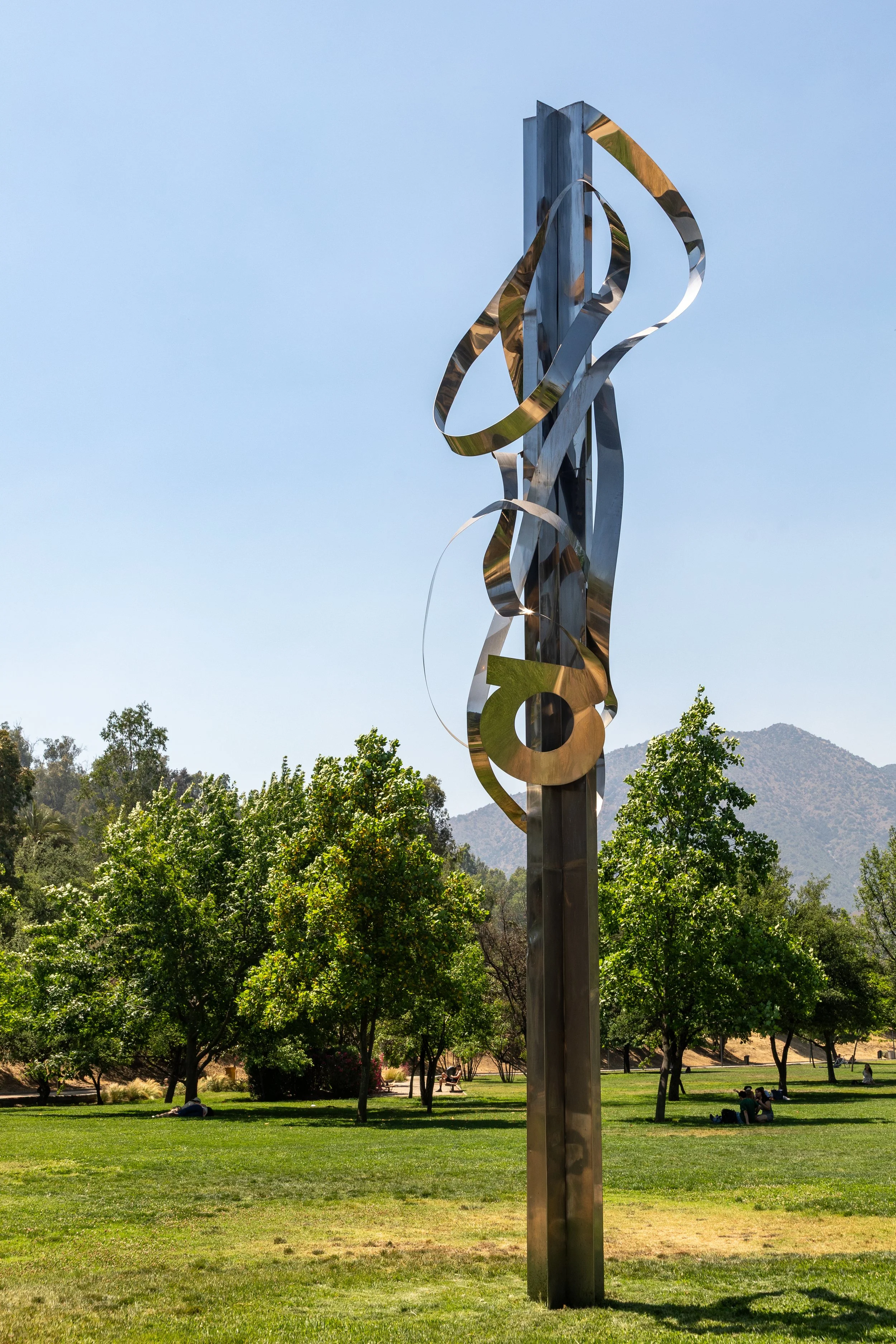  Modern sculpture on the edge of the park 