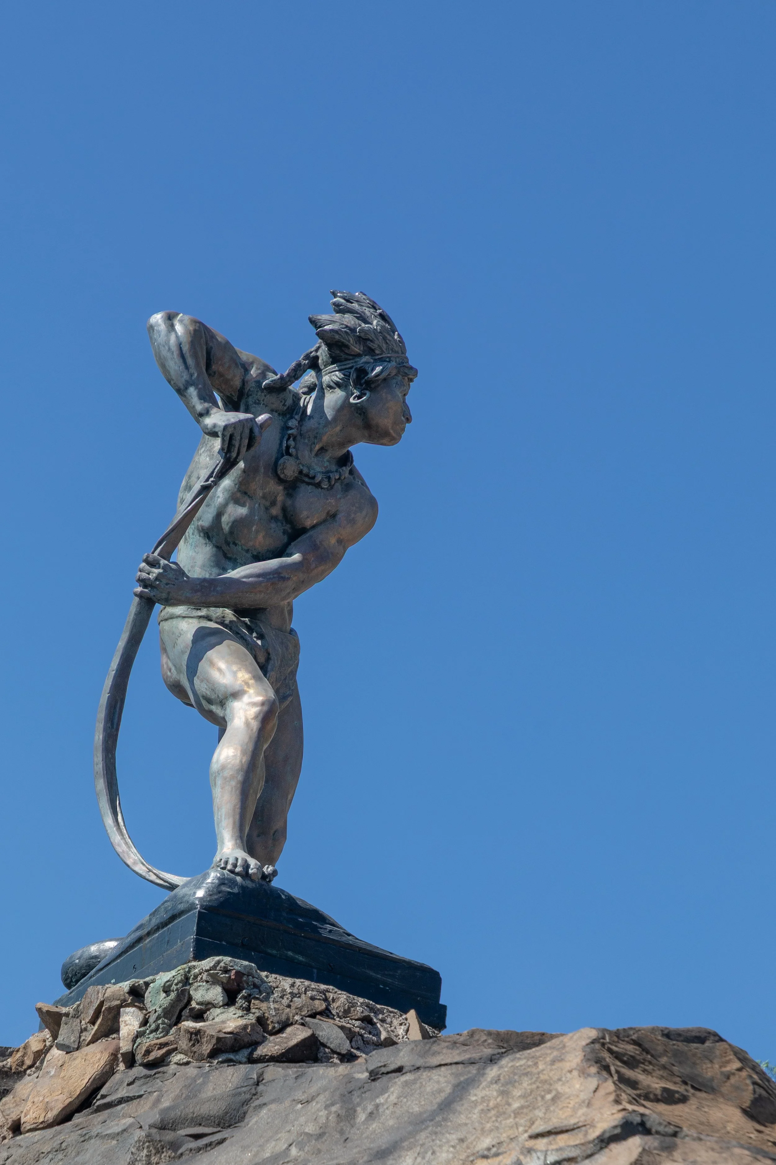  One of the statues decorating the hillside park 