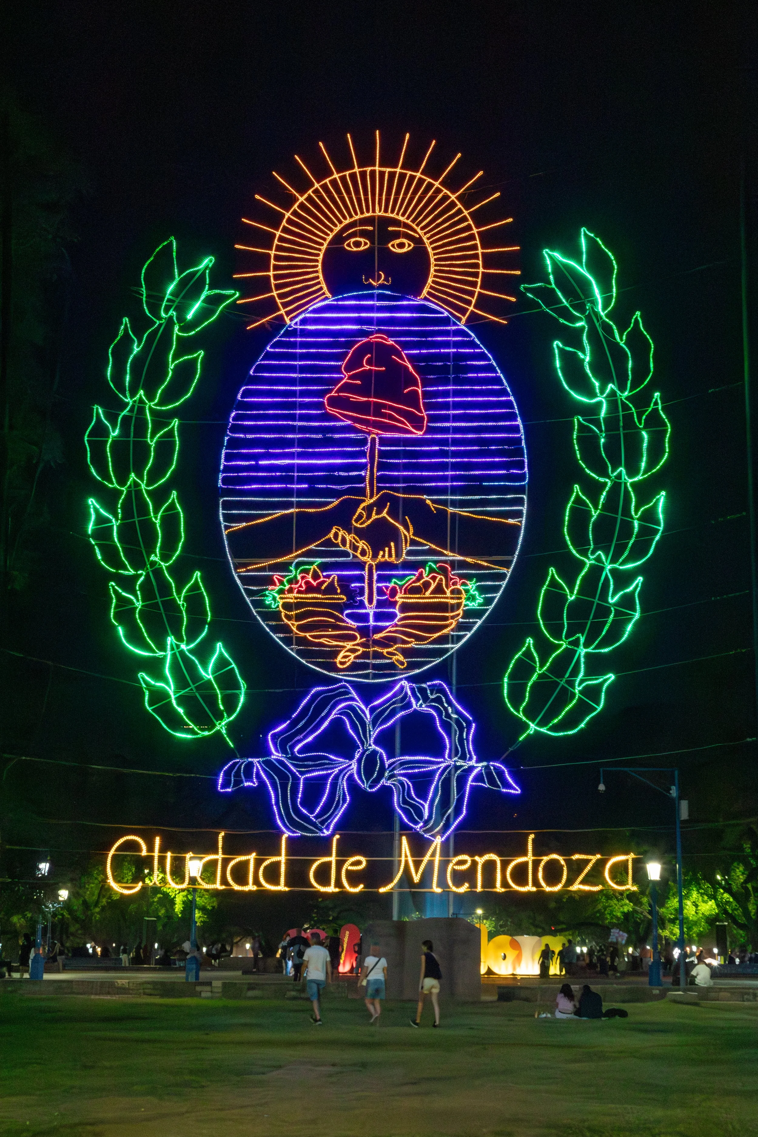  After dinner, Tom captured some of the Christmas decorations in Independence Plaza outside our hotel 