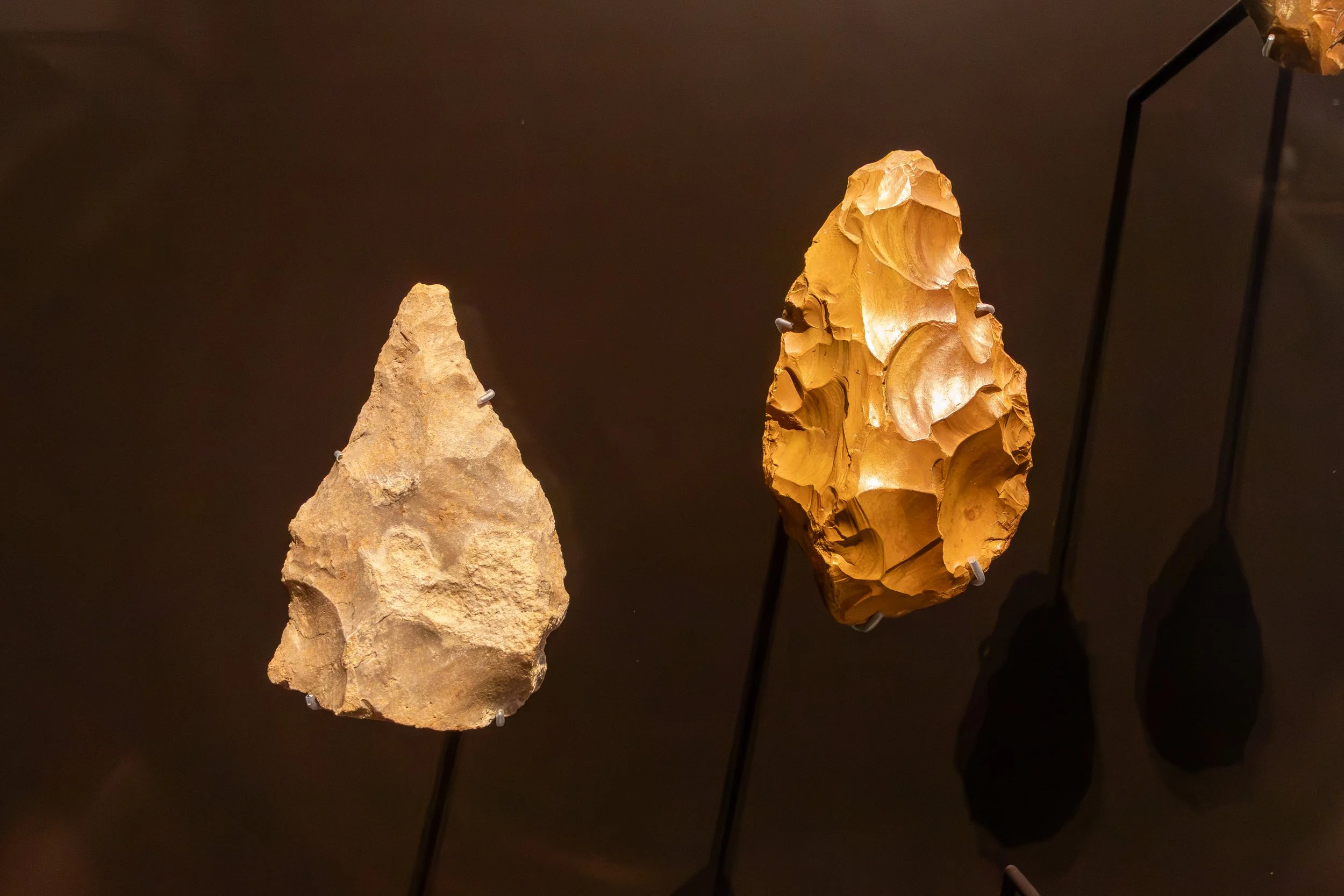  Remains of Neanderthal hand axe, some of the first human tools, approximately 100,000 years old 